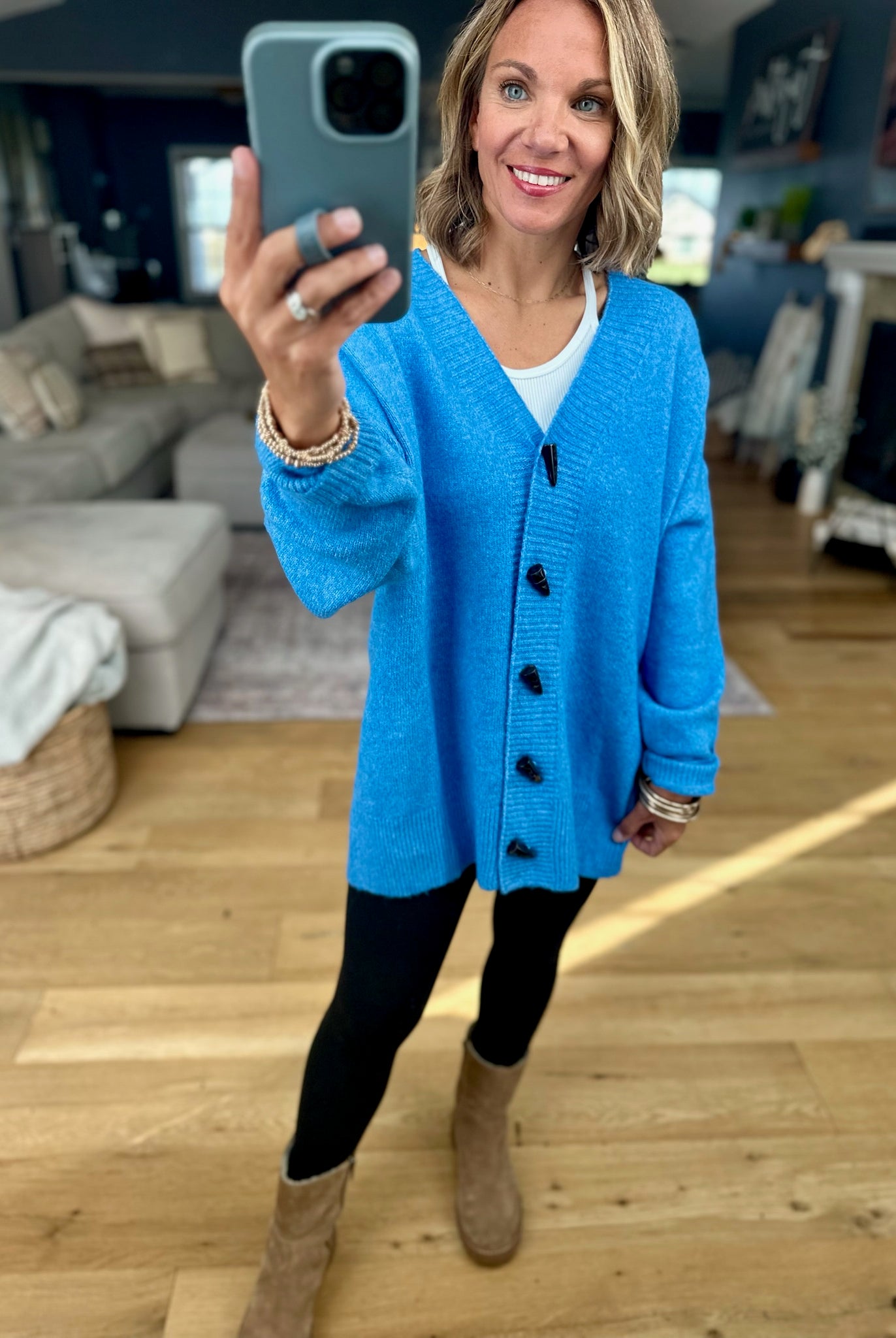 Fresh Starts Button-Detail Cardigan-Wishlist-Anna Kaytes Boutique, Women's Fashion Boutique in Grinnell, Iowa