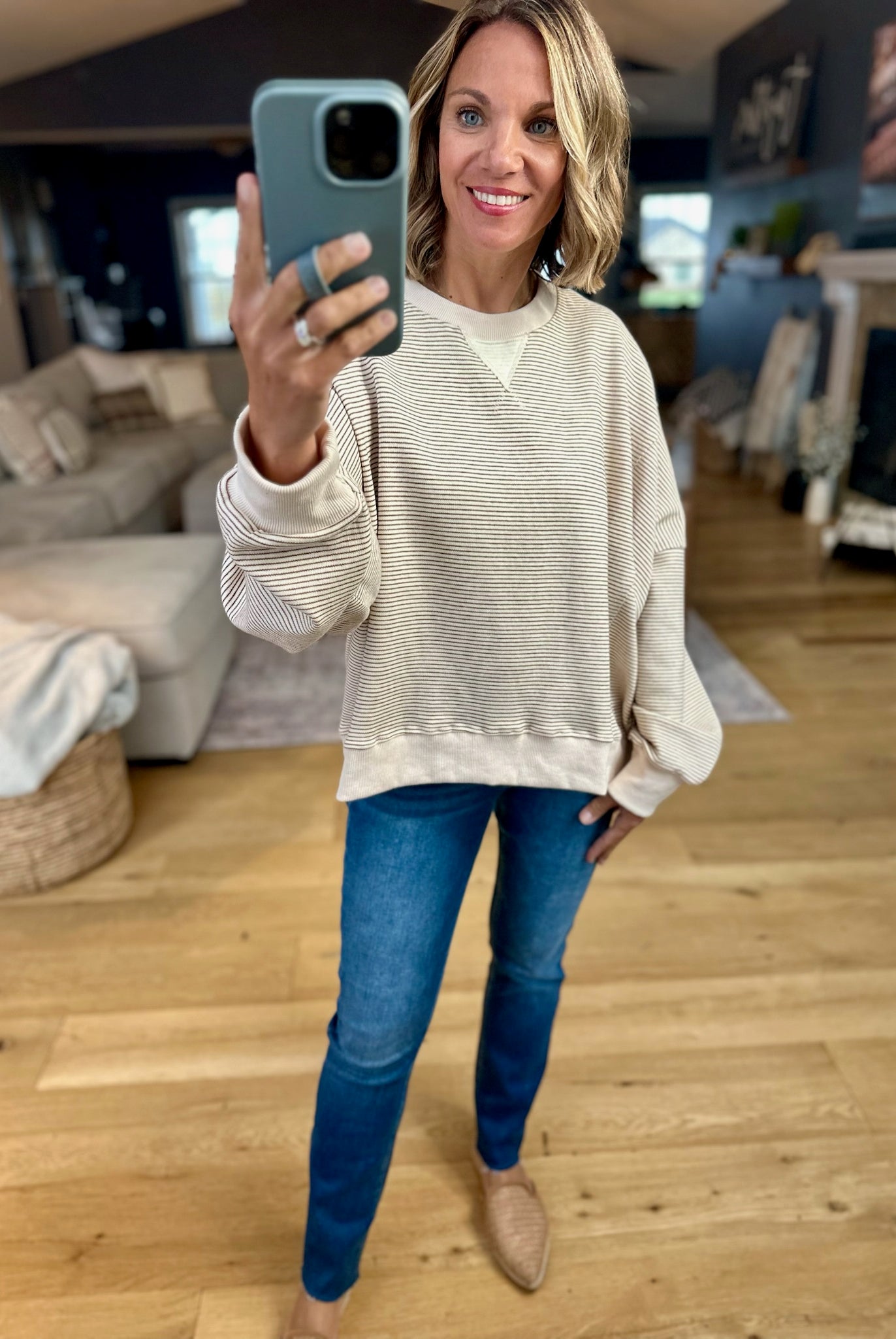 One More Time Striped Crew-Wishlist-Anna Kaytes Boutique, Women's Fashion Boutique in Grinnell, Iowa