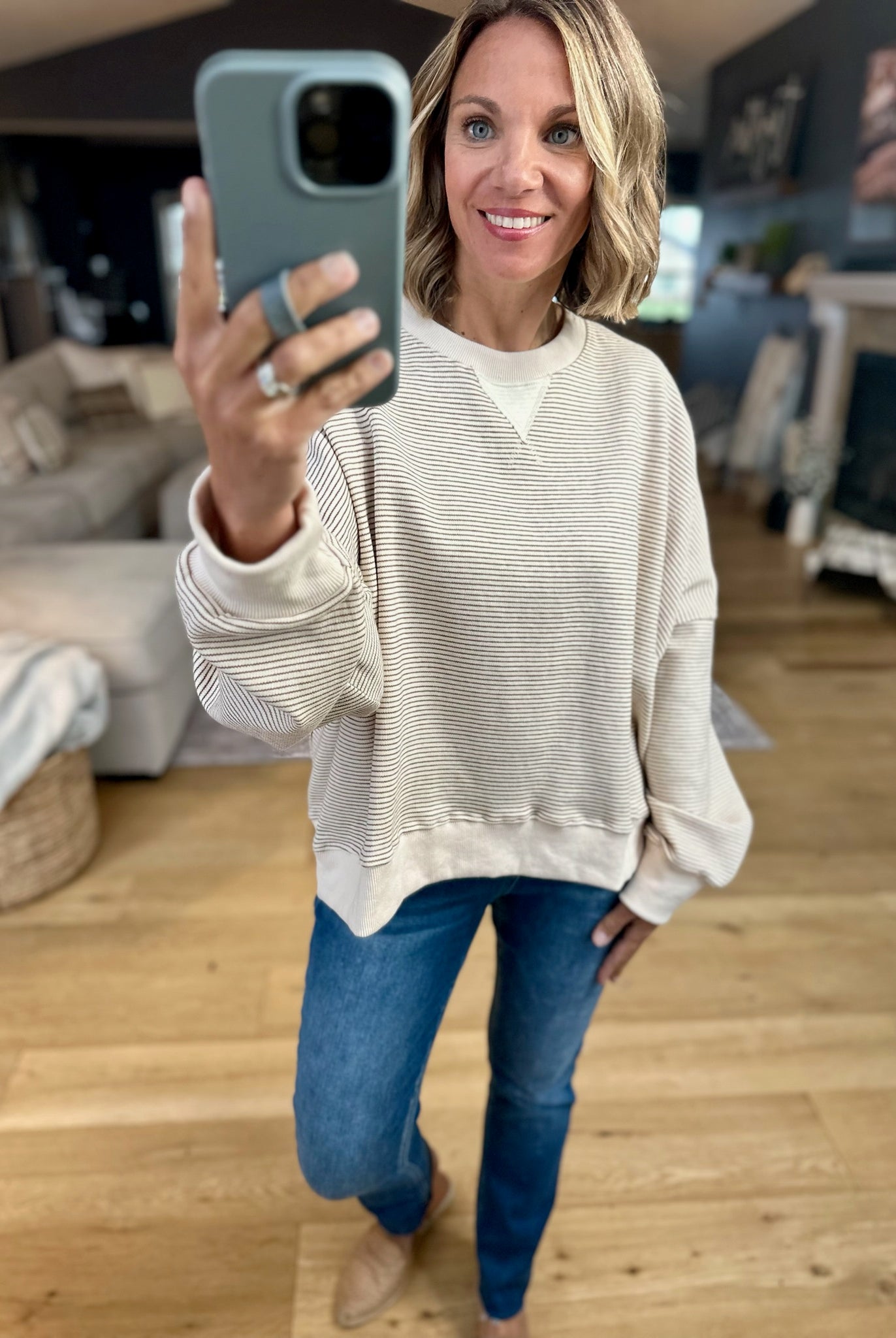 One More Time Striped Crew-Wishlist-Anna Kaytes Boutique, Women's Fashion Boutique in Grinnell, Iowa