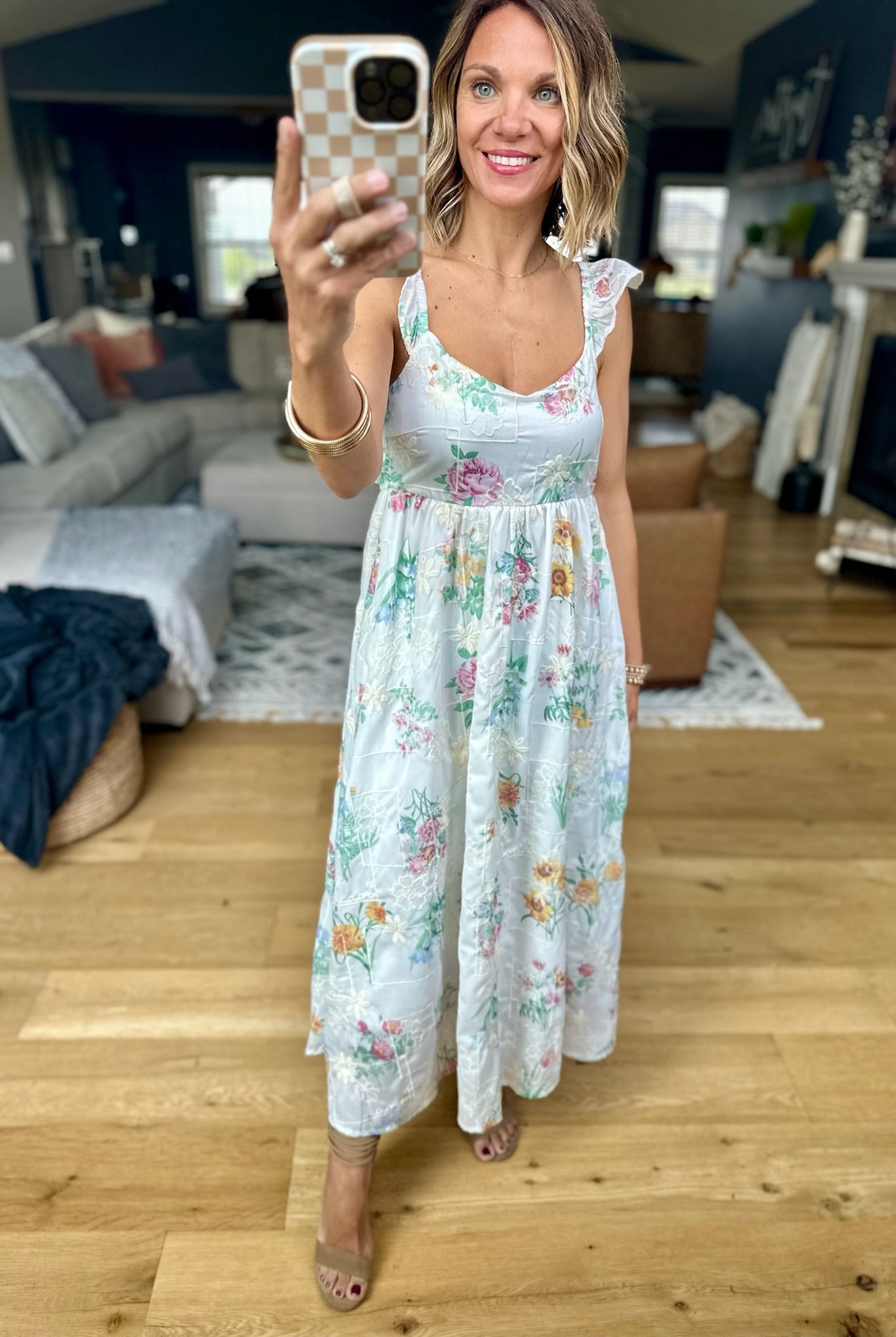 Summer Glory Floral Dress - Ivory-Blu Pepper-Anna Kaytes Boutique, Women's Fashion Boutique in Grinnell, Iowa