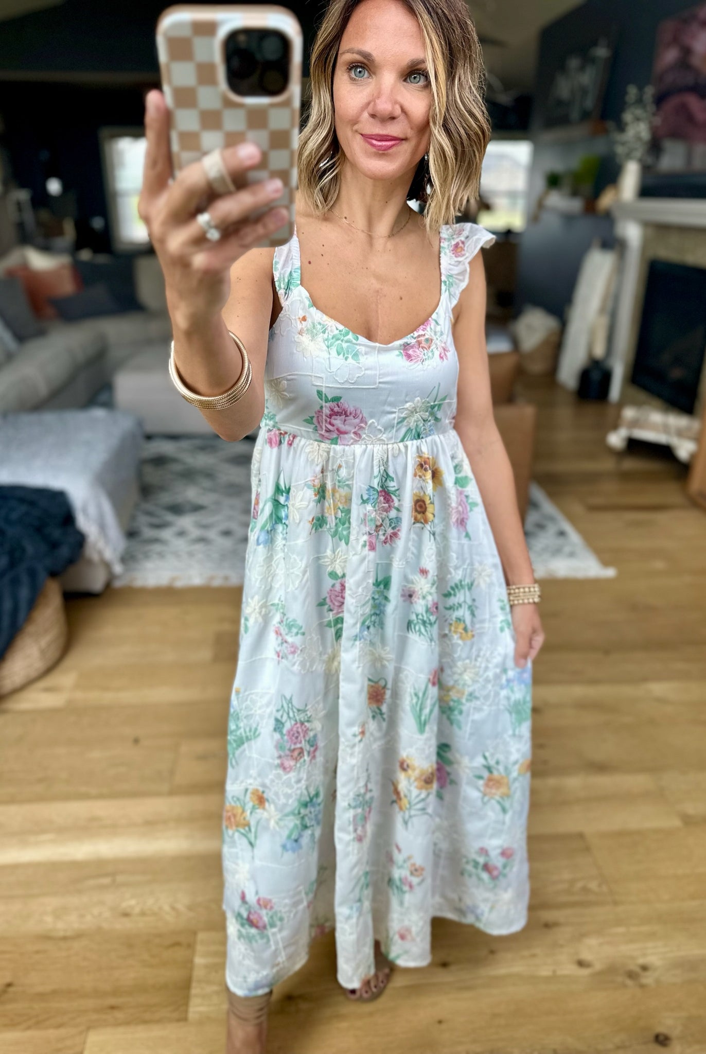 Summer Glory Floral Dress - Ivory-Blu Pepper-Anna Kaytes Boutique, Women's Fashion Boutique in Grinnell, Iowa