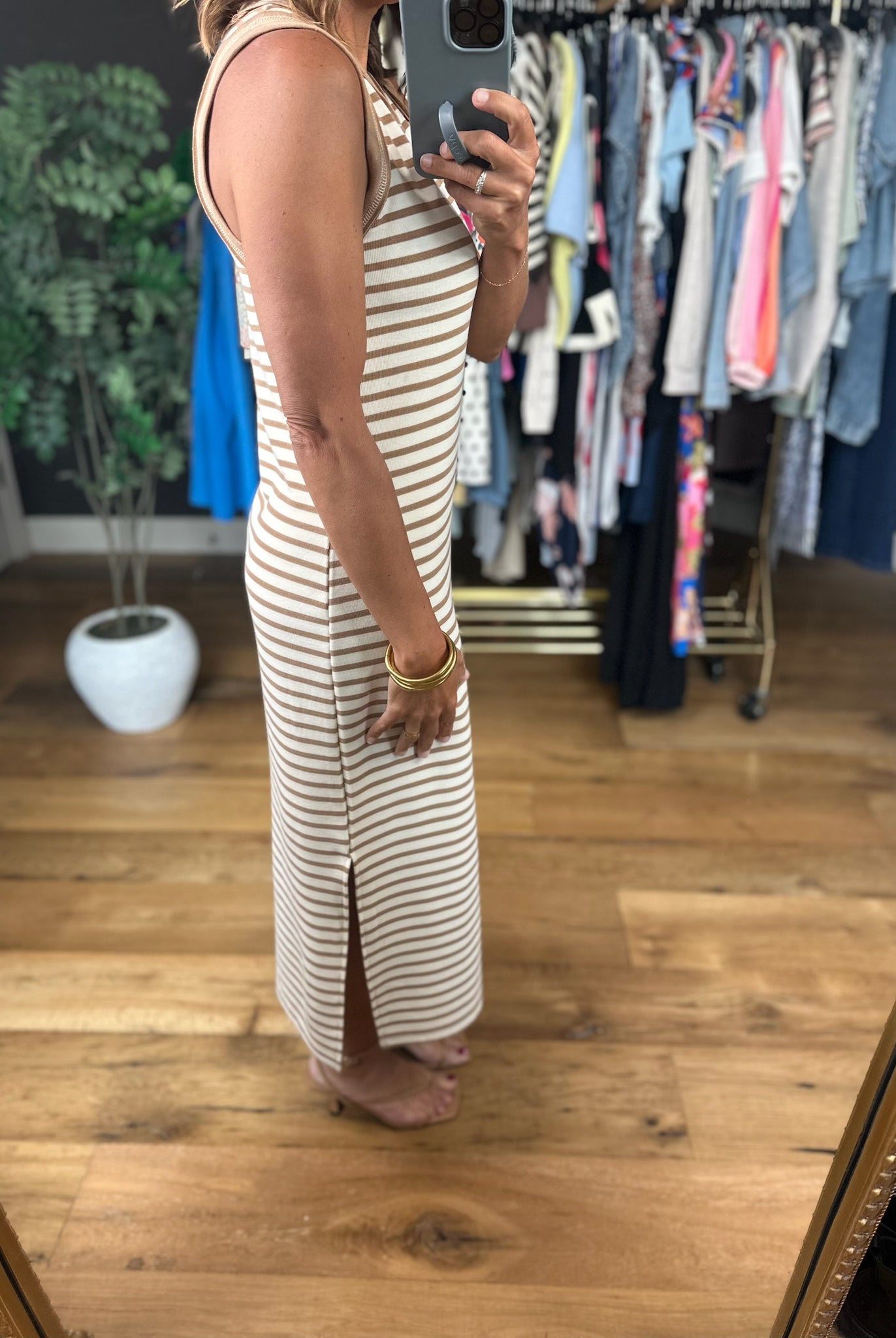 The Best Day Striped Midi Dress-Dresses-Blu Pepper-Anna Kaytes Boutique, Women's Fashion Boutique in Grinnell, Iowa
