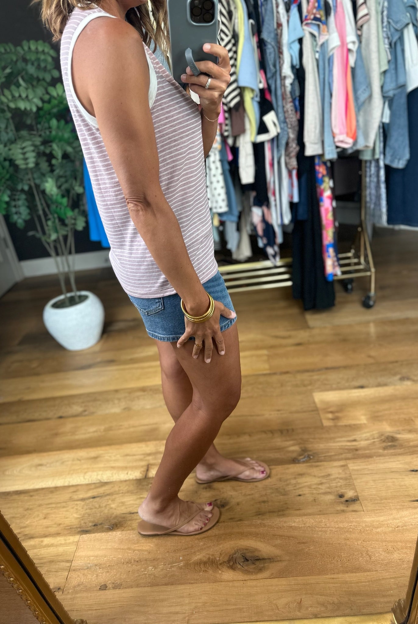 Seeking Sunshine Striped Tank-Sleeveless-Staccato-Anna Kaytes Boutique, Women's Fashion Boutique in Grinnell, Iowa