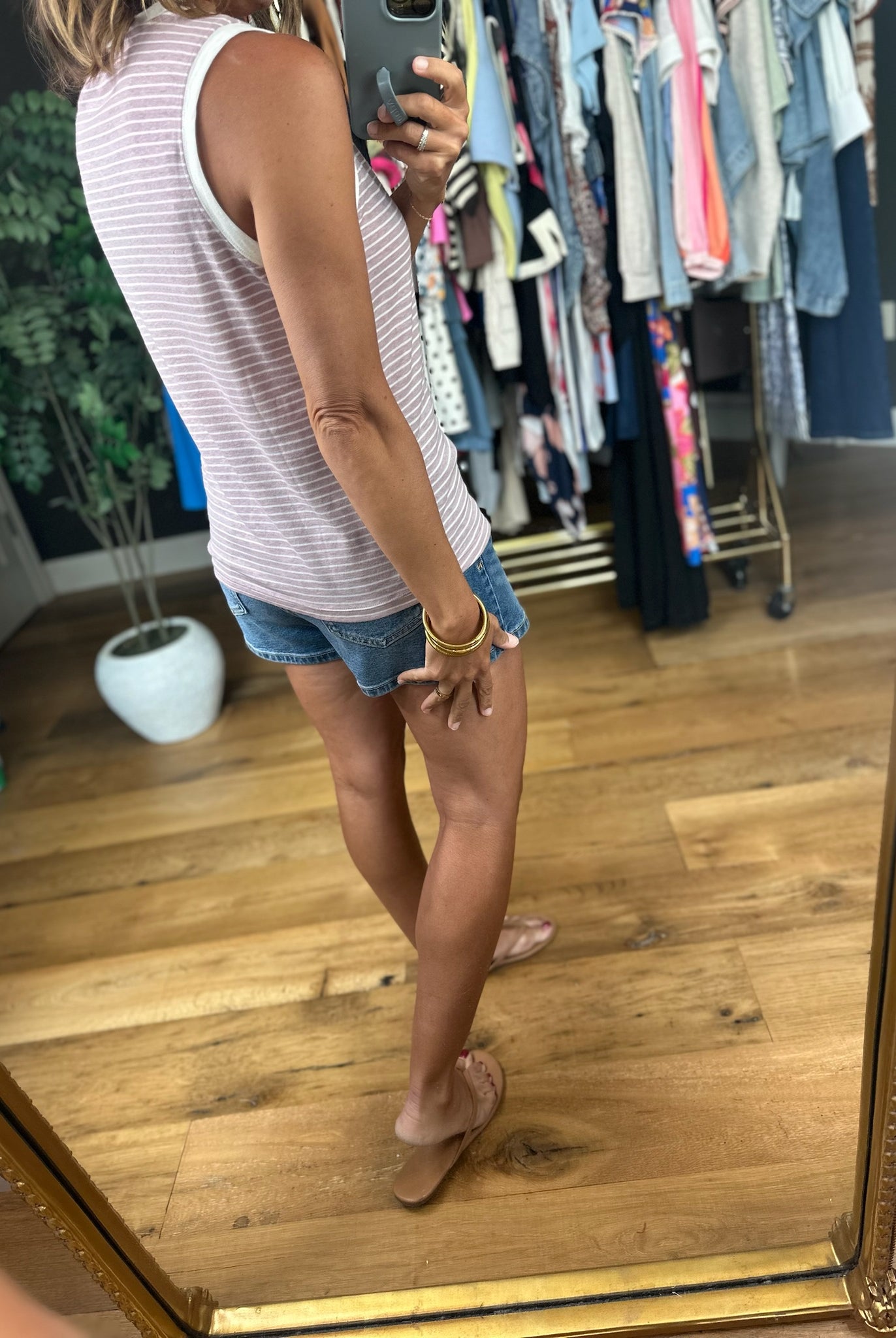 Seeking Sunshine Striped Tank-Sleeveless-Staccato-Anna Kaytes Boutique, Women's Fashion Boutique in Grinnell, Iowa