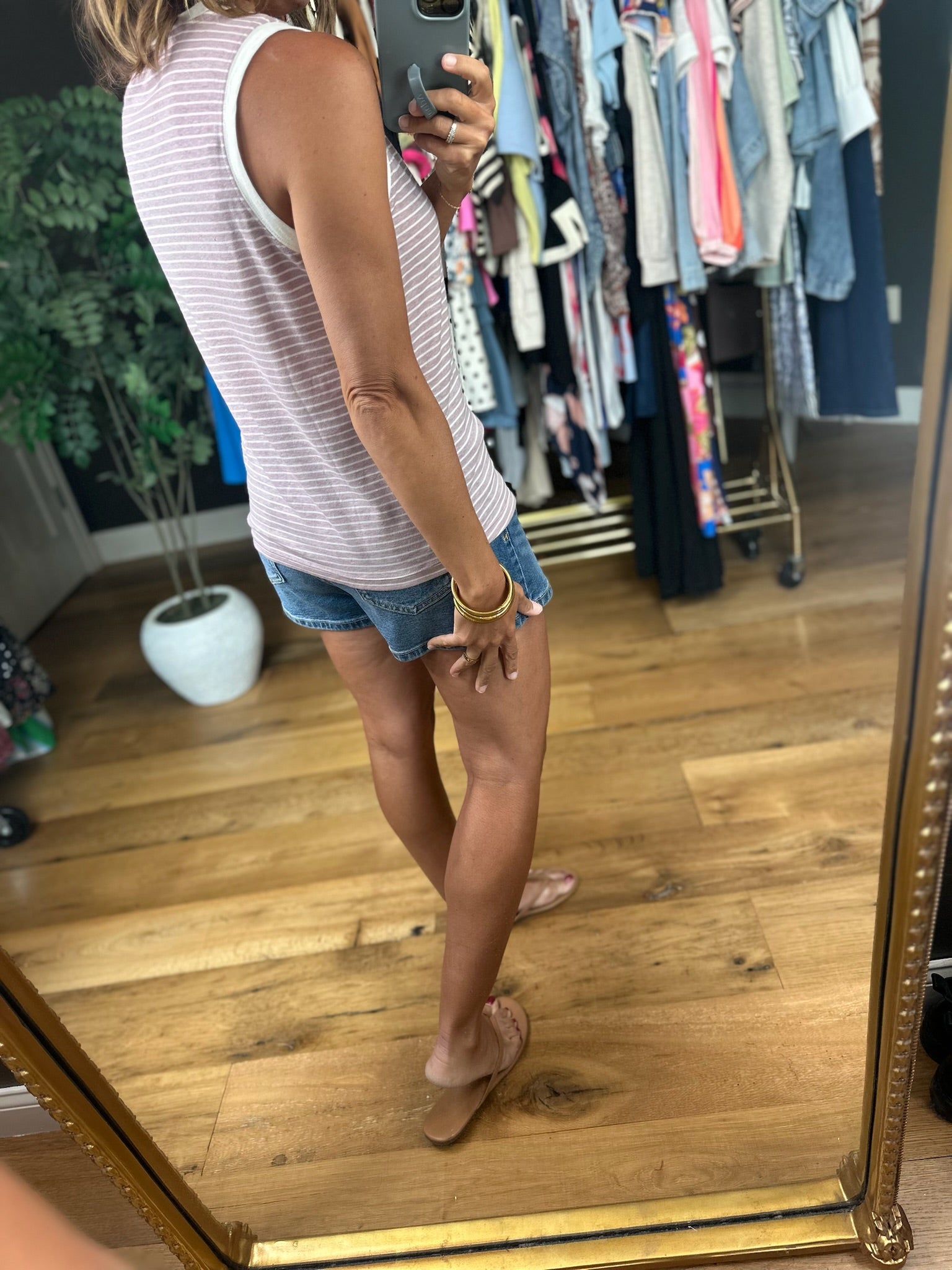 Seeking Sunshine Striped Tank-Sleeveless-Staccato-Anna Kaytes Boutique, Women's Fashion Boutique in Grinnell, Iowa