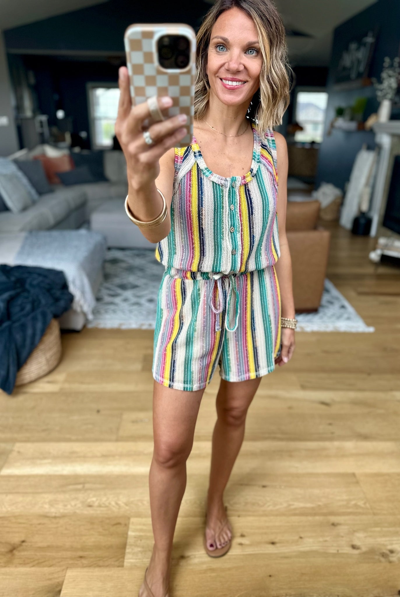 The Right Idea Striped Romper - Multiple Options-Very J-Anna Kaytes Boutique, Women's Fashion Boutique in Grinnell, Iowa