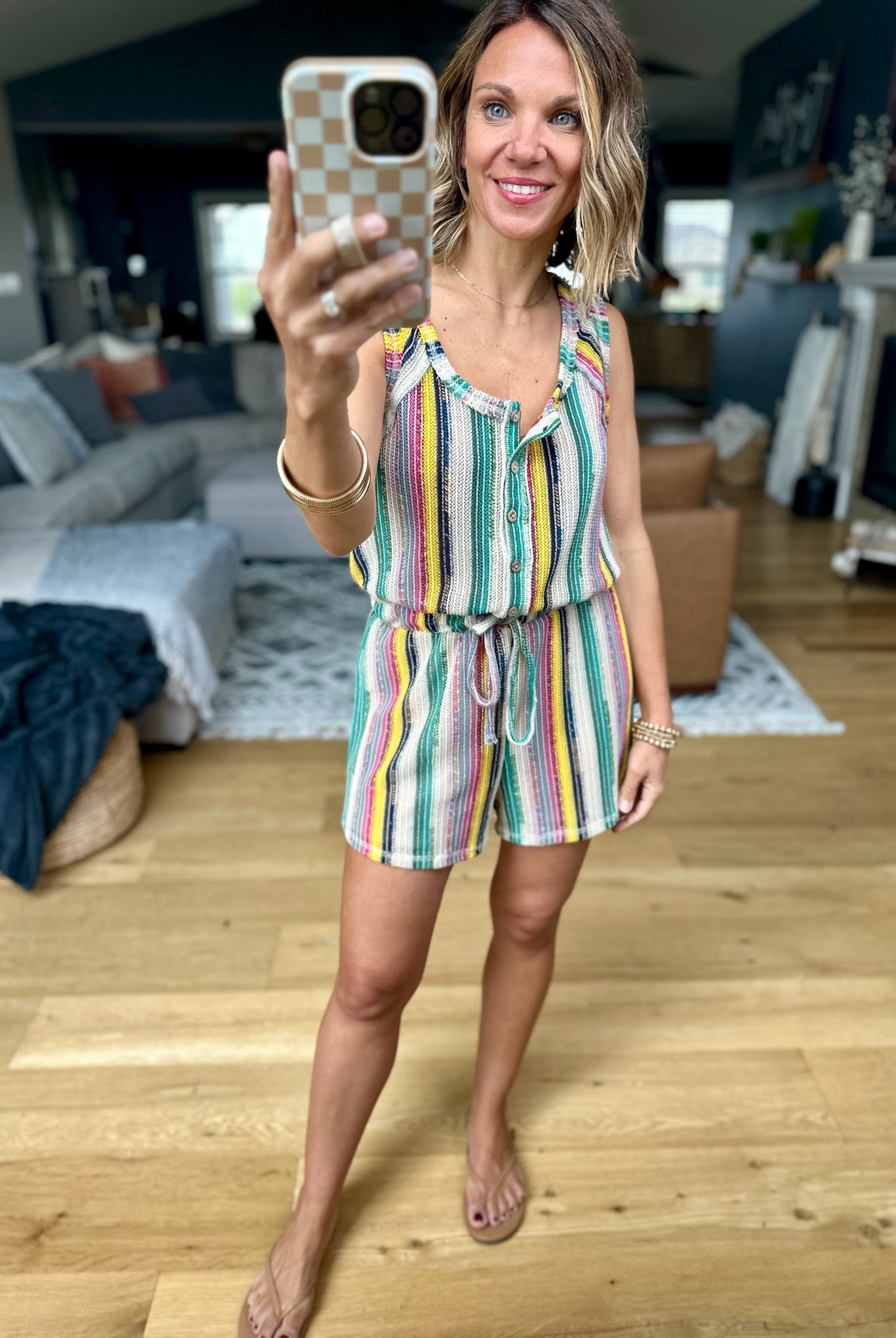 The Right Idea Striped Romper - Multiple Options-Very J-Anna Kaytes Boutique, Women's Fashion Boutique in Grinnell, Iowa