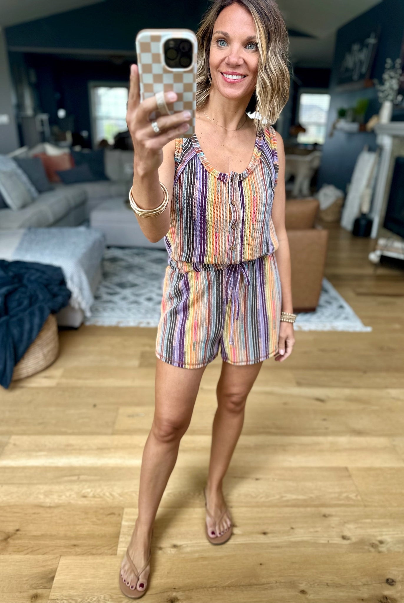 The Right Idea Striped Romper - Multiple Options-Very J-Anna Kaytes Boutique, Women's Fashion Boutique in Grinnell, Iowa