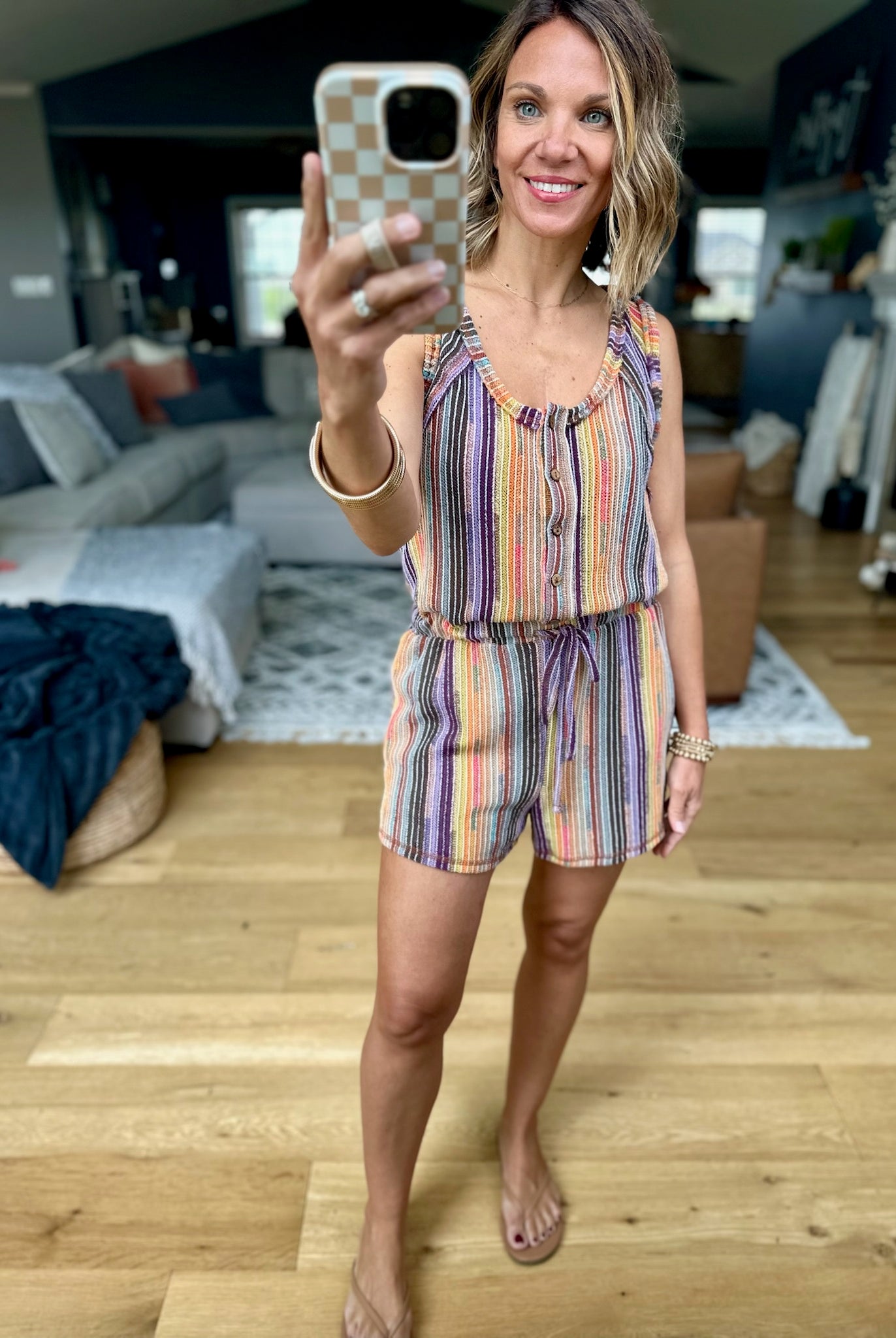 The Right Idea Striped Romper - Multiple Options-Very J-Anna Kaytes Boutique, Women's Fashion Boutique in Grinnell, Iowa