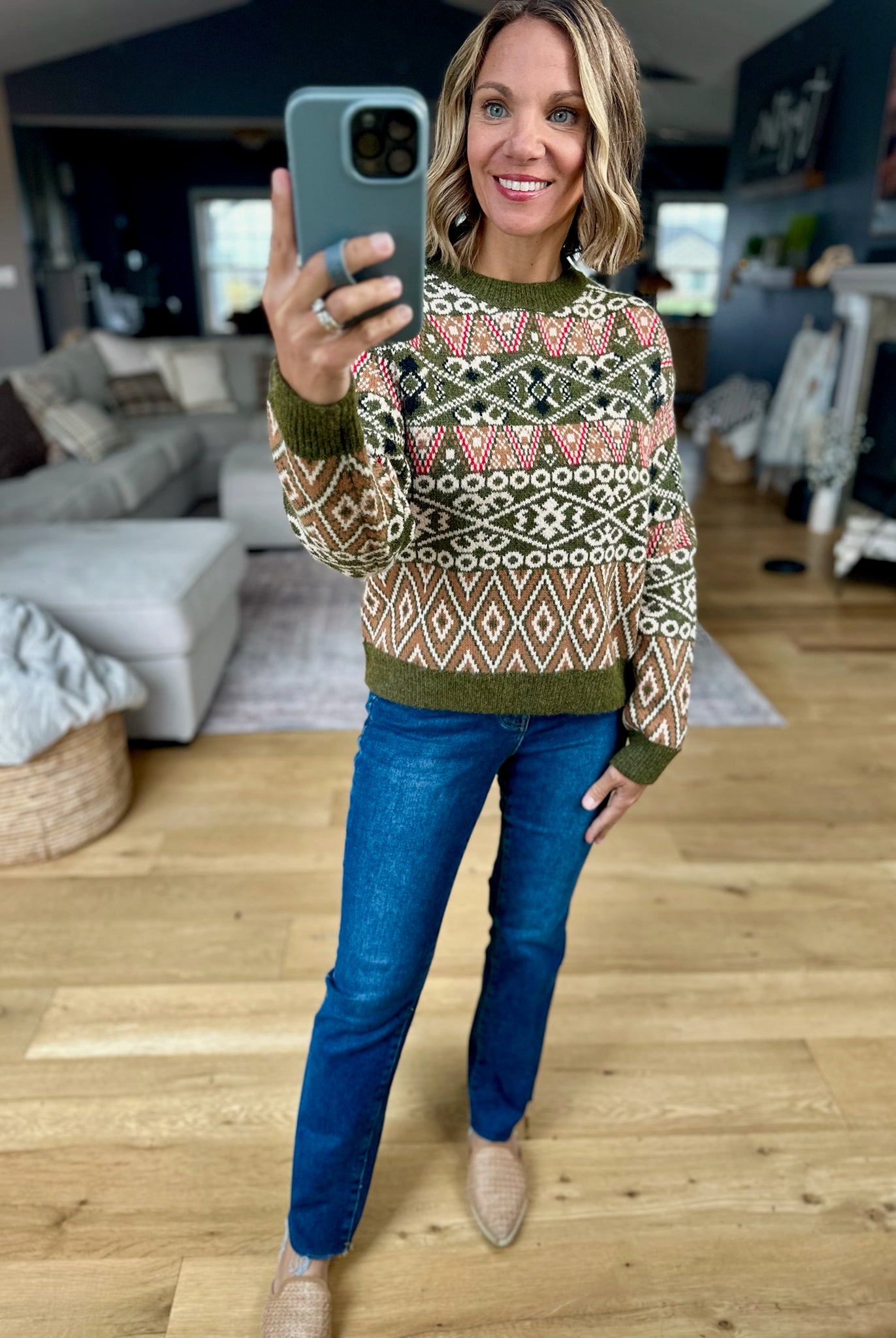 Style File Fair Isle Sweater-& Merci-Anna Kaytes Boutique, Women's Fashion Boutique in Grinnell, Iowa