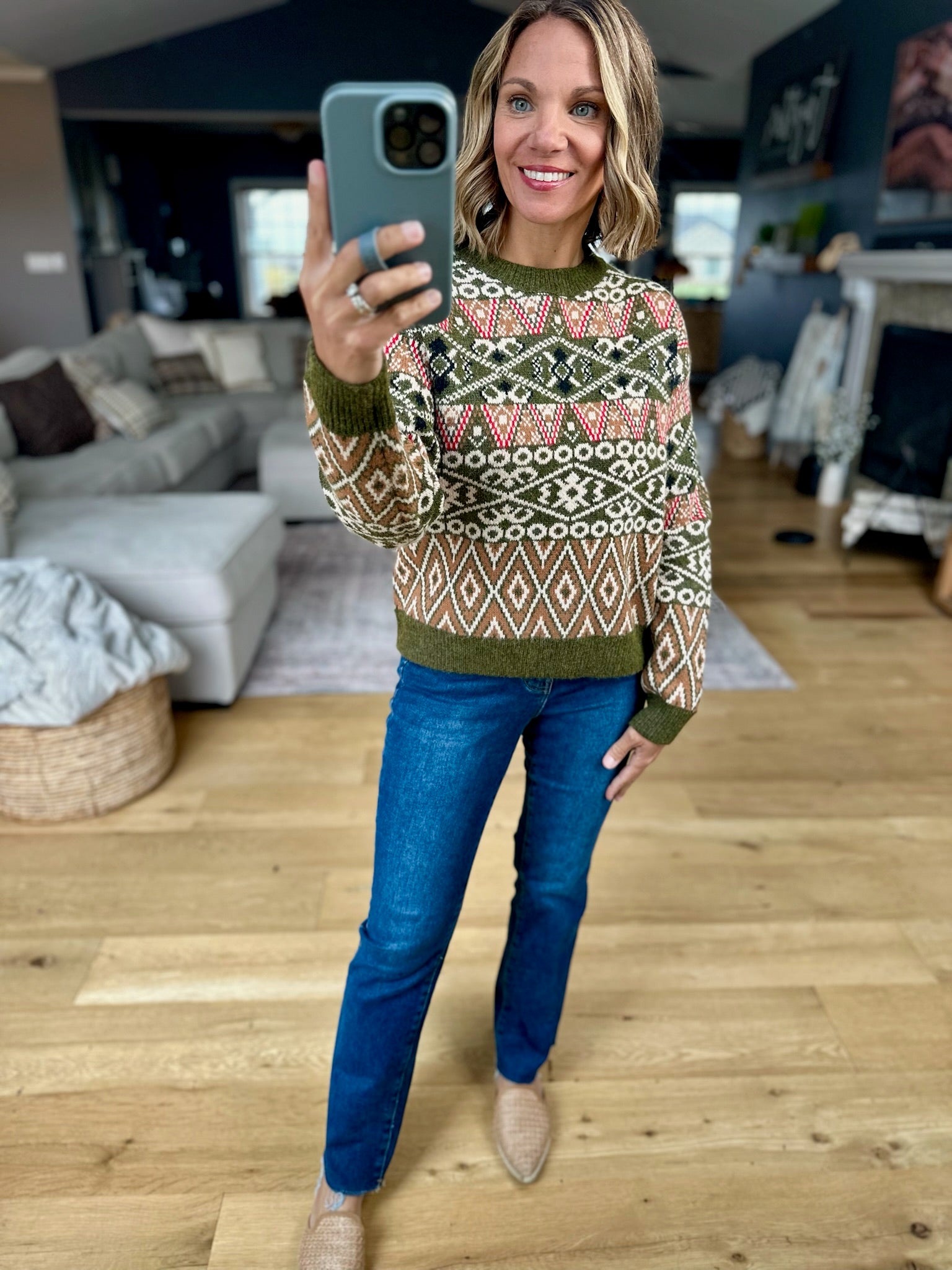 Style File Fair Isle Sweater-sweater-& Merci-Anna Kaytes Boutique, Women's Fashion Boutique in Grinnell, Iowa