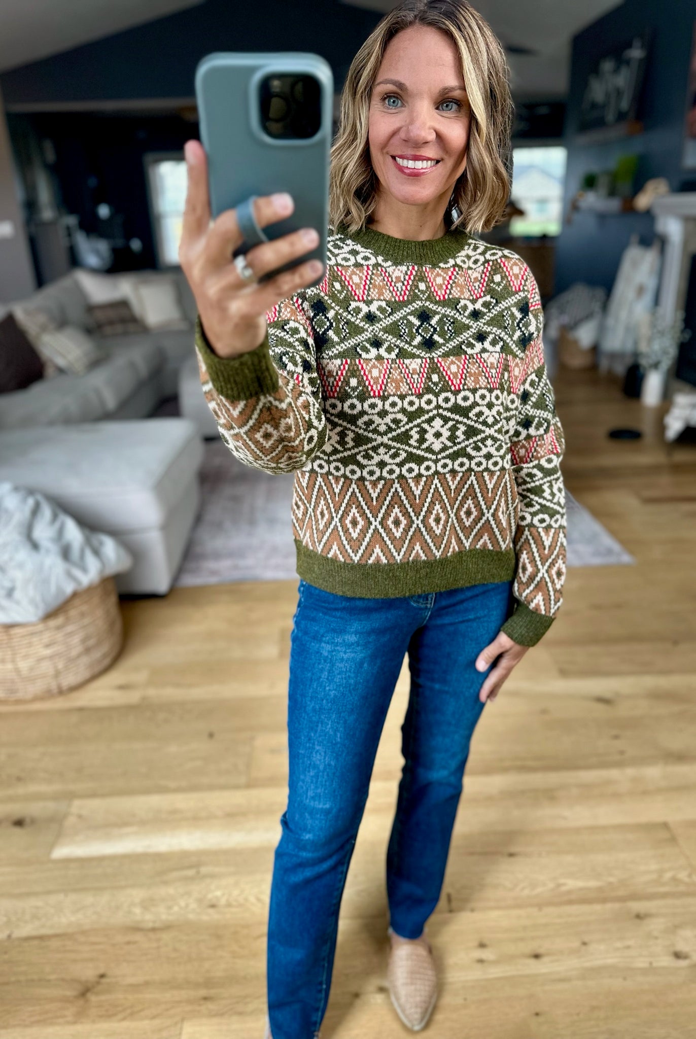 Style File Fair Isle Sweater-& Merci-Anna Kaytes Boutique, Women's Fashion Boutique in Grinnell, Iowa