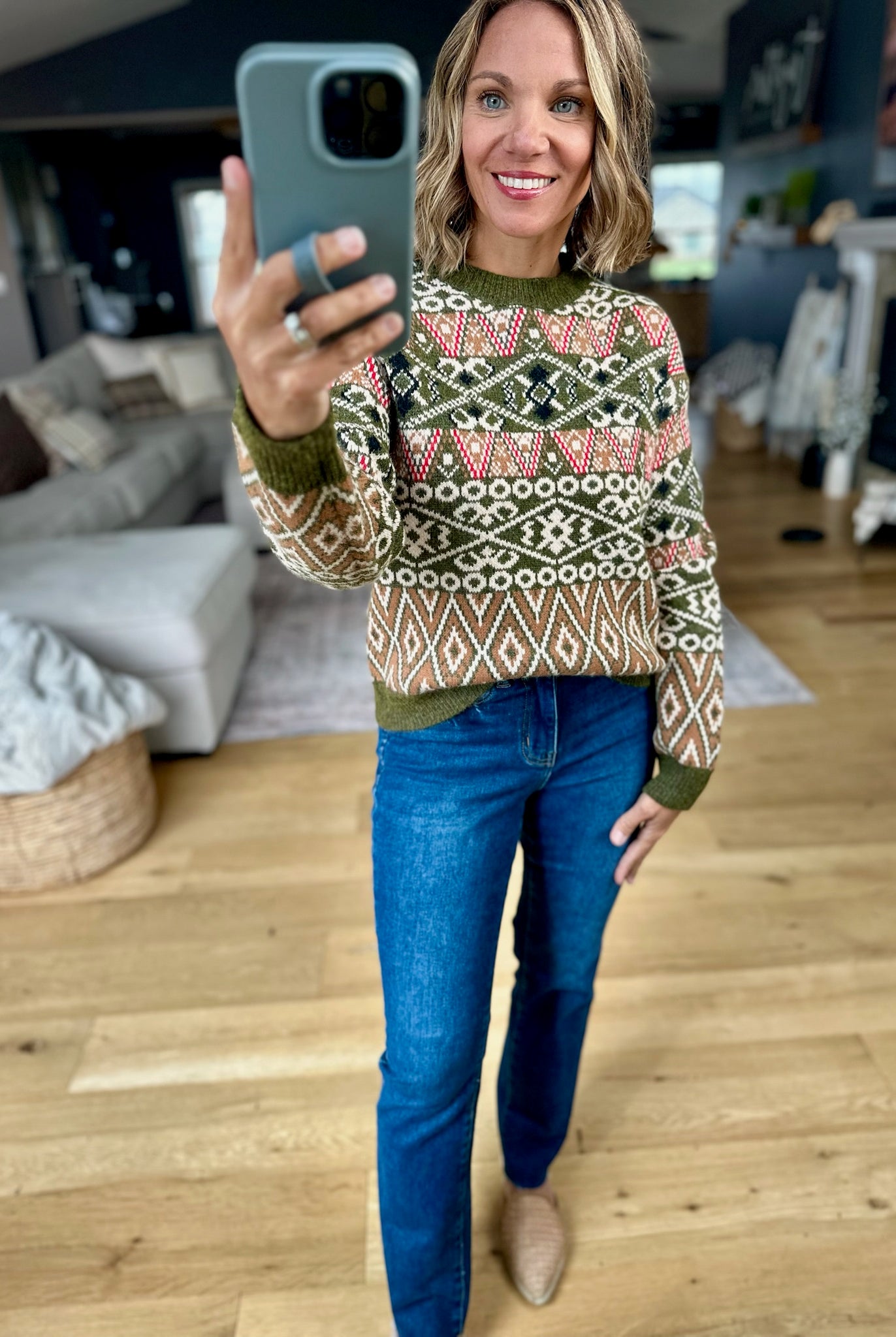 Style File Fair Isle Sweater-& Merci-Anna Kaytes Boutique, Women's Fashion Boutique in Grinnell, Iowa