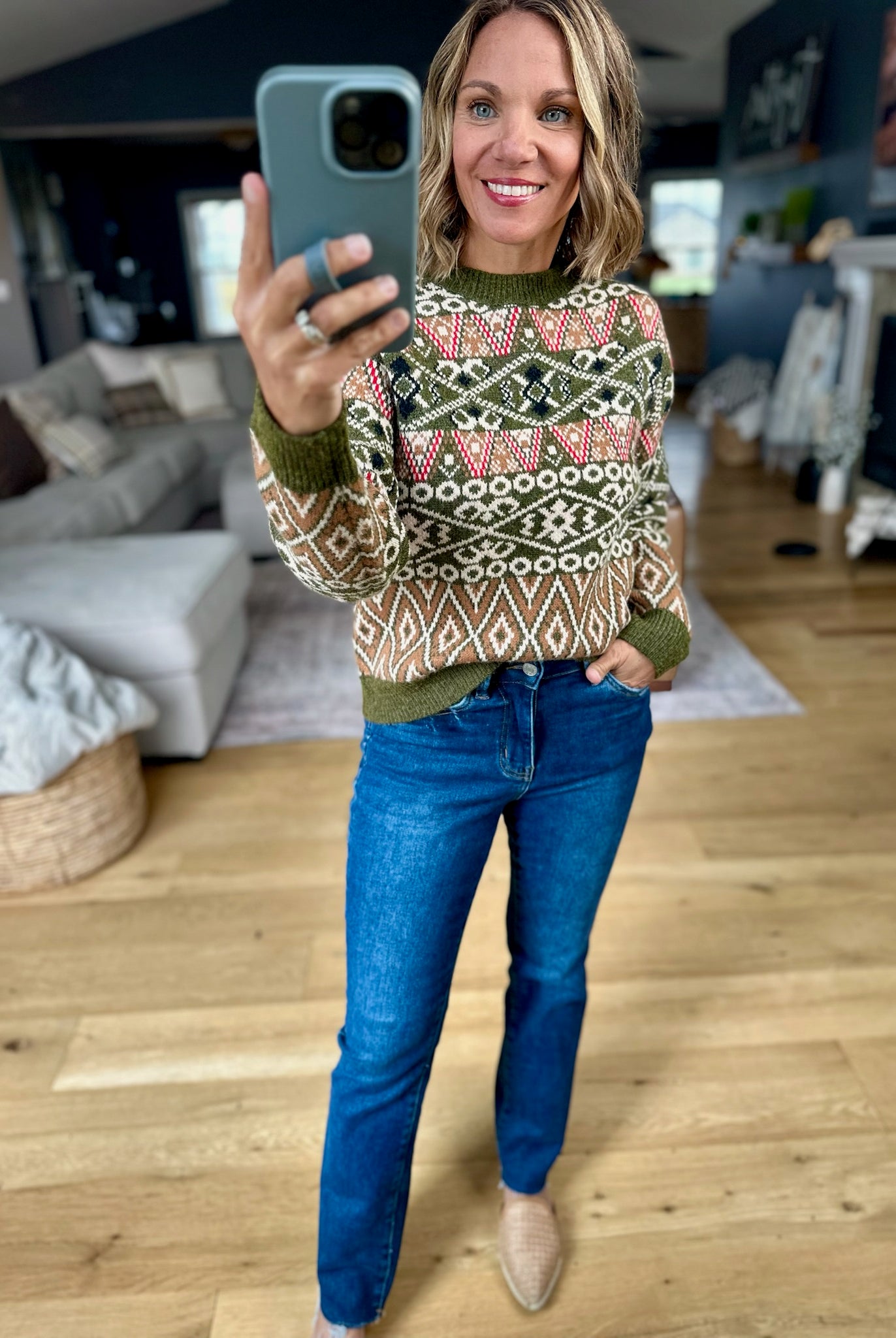 Style File Fair Isle Sweater-& Merci-Anna Kaytes Boutique, Women's Fashion Boutique in Grinnell, Iowa