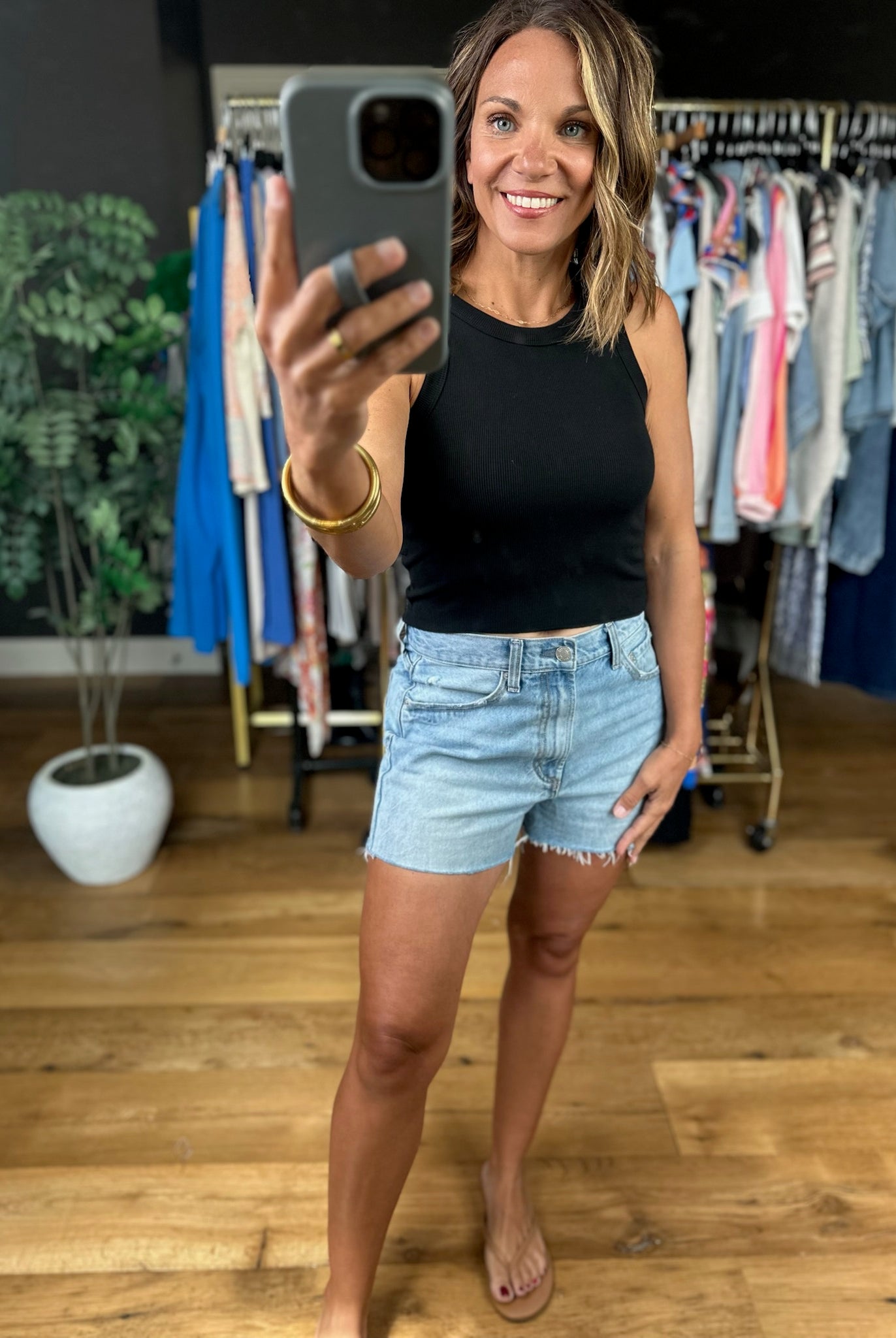 The Anna Cropped Ribbed Tank-Sleeveless-Wishlist-Anna Kaytes Boutique, Women's Fashion Boutique in Grinnell, Iowa