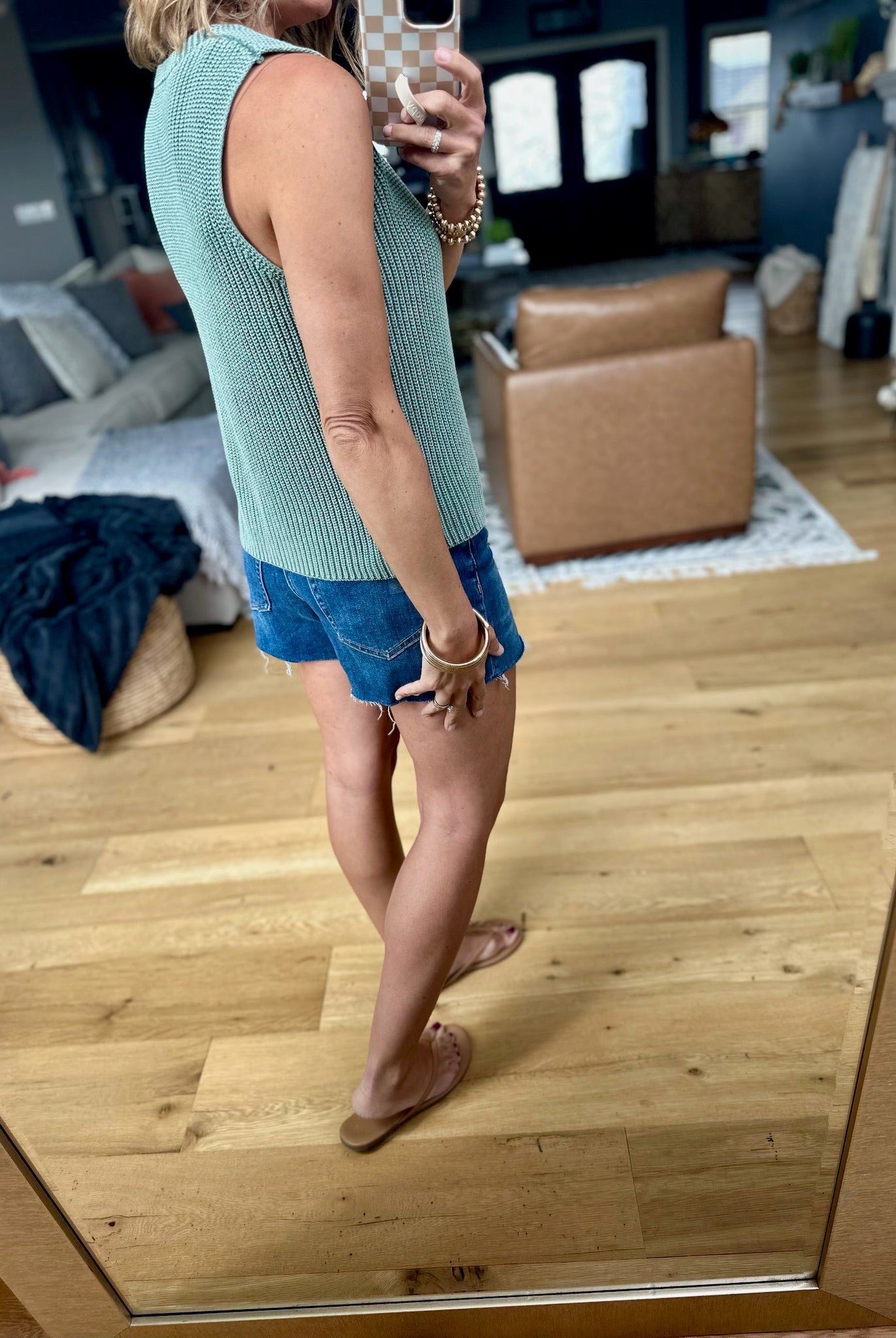 Any Longer Knit Button Vest - Forest-Wishlist-Anna Kaytes Boutique, Women's Fashion Boutique in Grinnell, Iowa