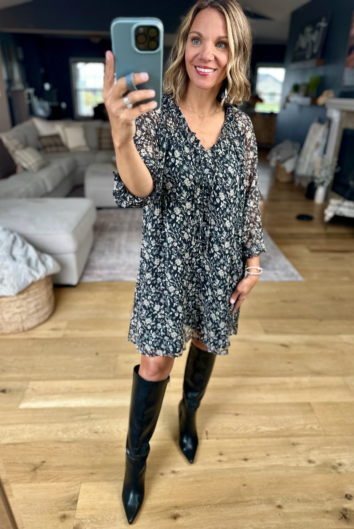Provide For You Floral Dress-Wishlist-Anna Kaytes Boutique, Women's Fashion Boutique in Grinnell, Iowa