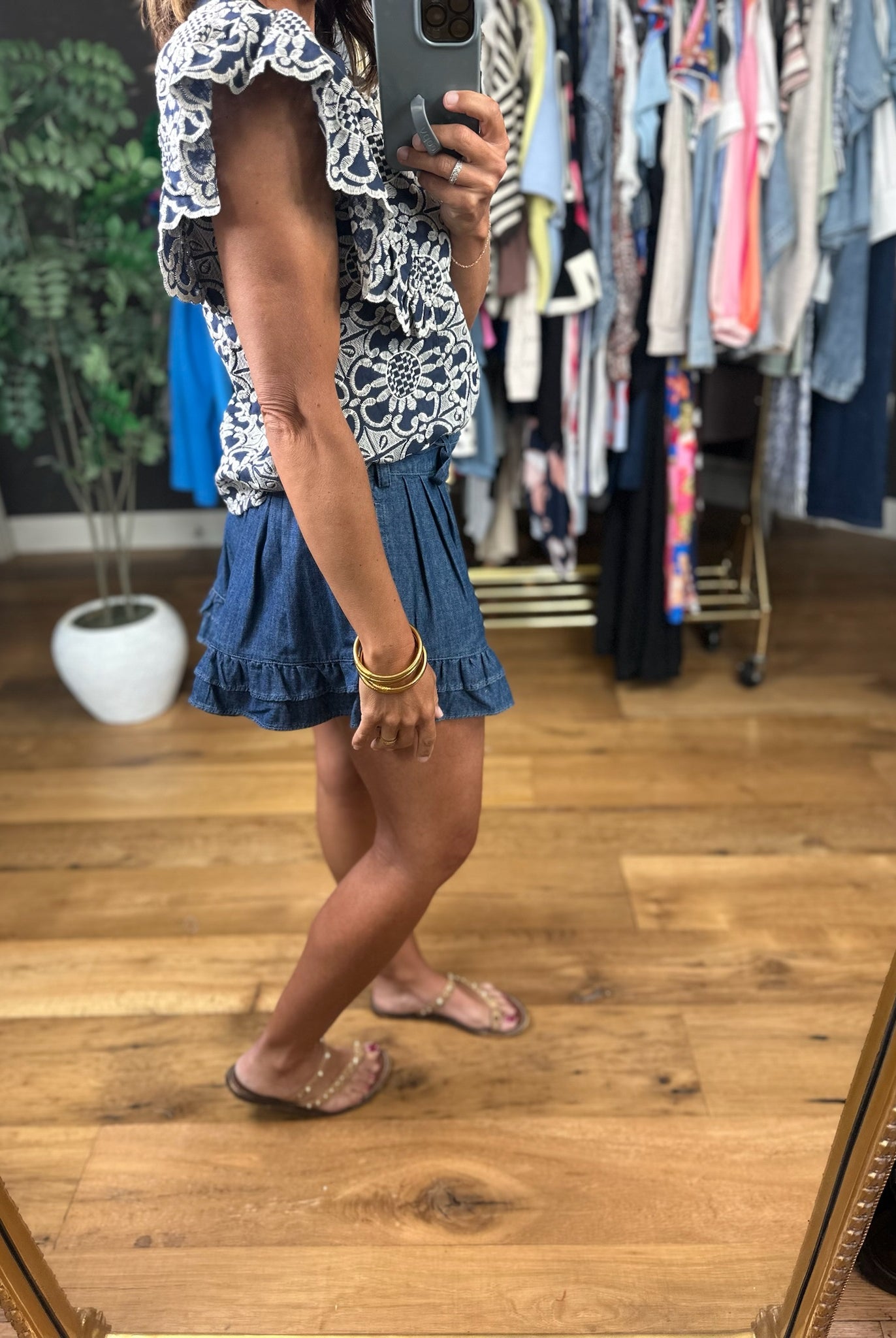 Good Intentions Flutter-Sleeve Top-Short Sleeves-voy-Anna Kaytes Boutique, Women's Fashion Boutique in Grinnell, Iowa