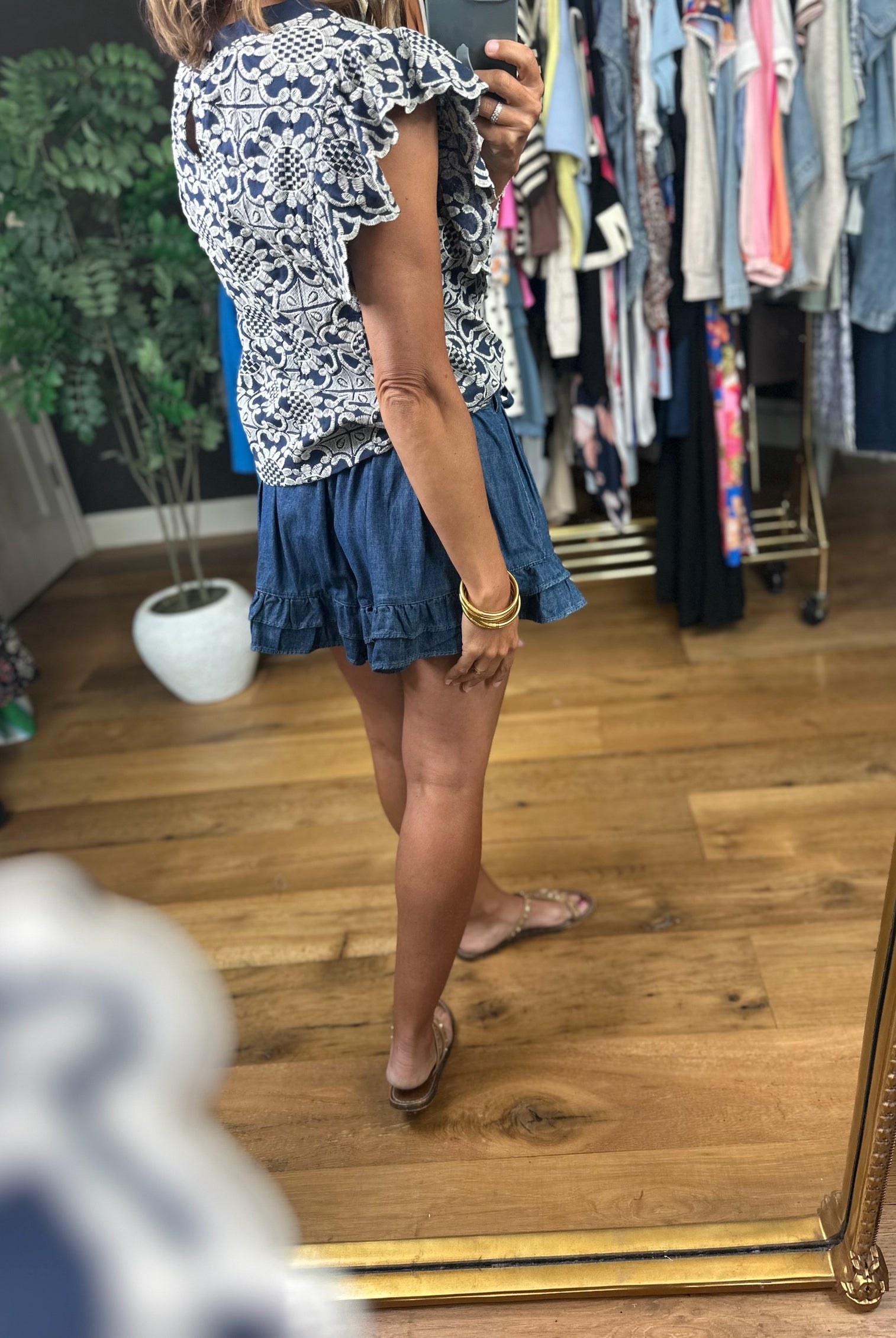 Good Intentions Flutter-Sleeve Top-Short Sleeves-voy-Anna Kaytes Boutique, Women's Fashion Boutique in Grinnell, Iowa