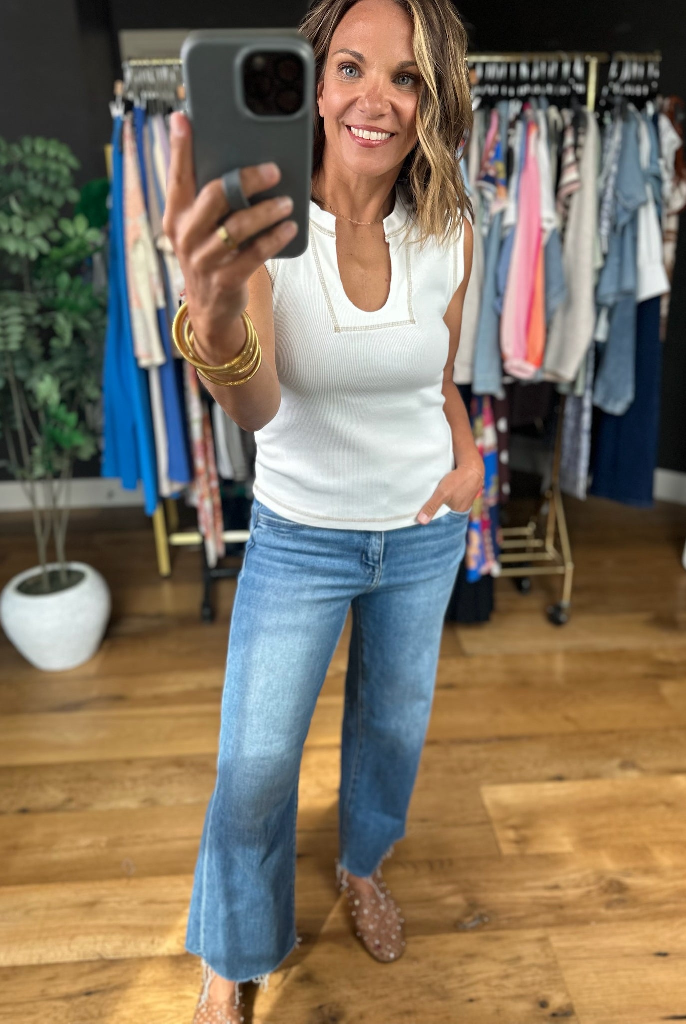 Let It Be Ribbed Tank-Sleeveless-Blu Pepper-Anna Kaytes Boutique, Women's Fashion Boutique in Grinnell, Iowa