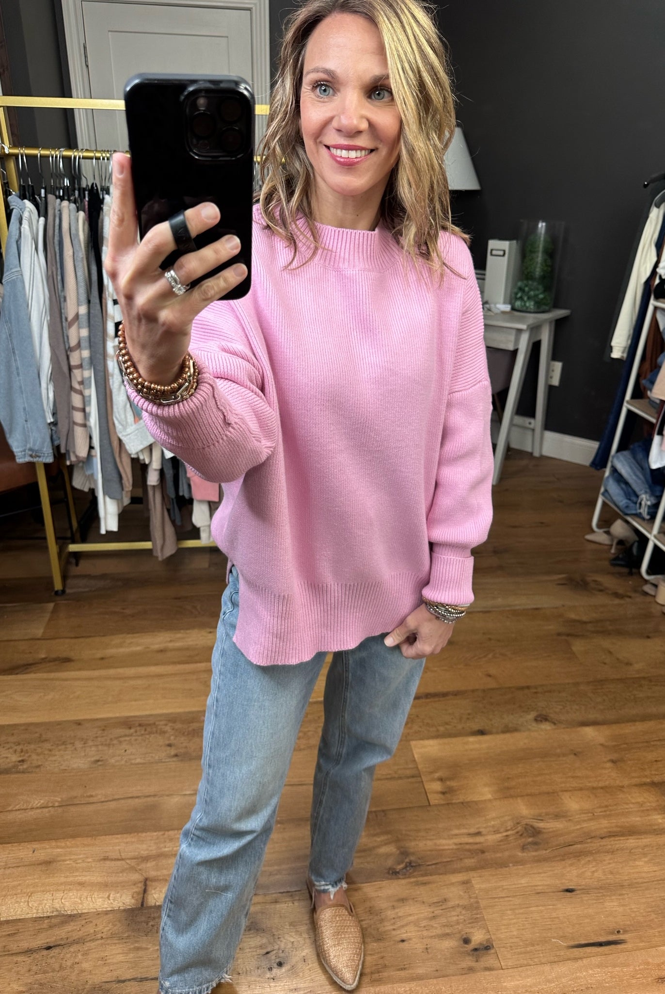 Quick Decision Ribbed Sweater With Side-Slit Detail - Multiple Options-Sweaters-Miracle F135-Anna Kaytes Boutique, Women's Fashion Boutique in Grinnell, Iowa