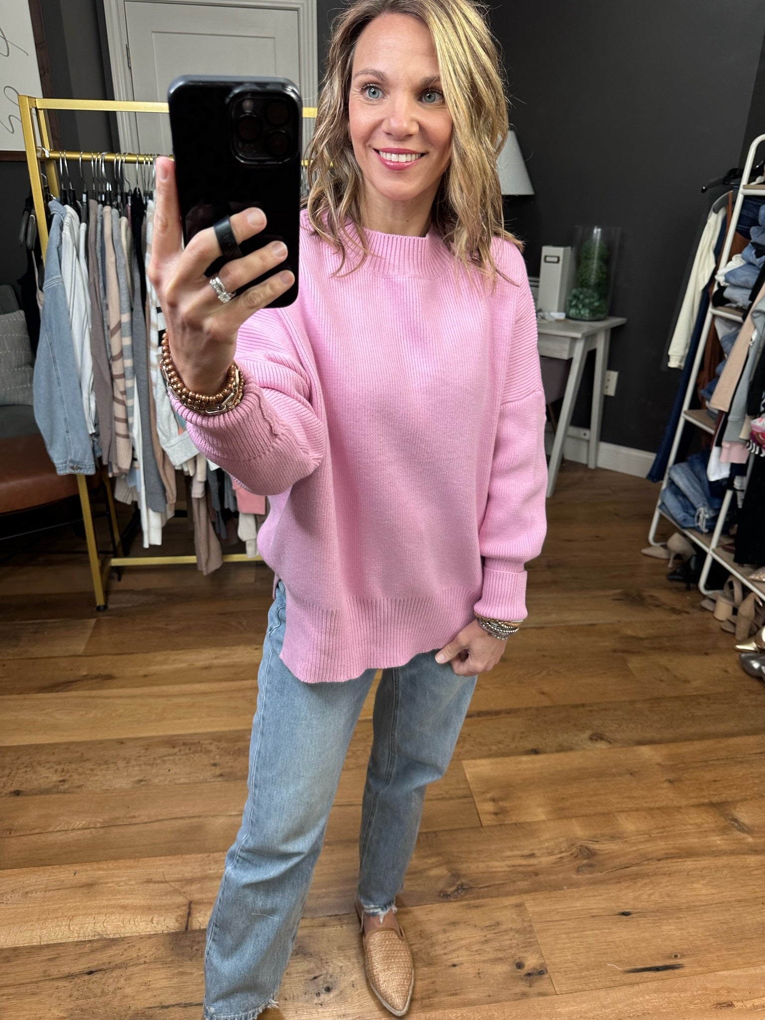 Quick Decision Ribbed Sweater With Side-Slit Detail - Multiple Options-Sweaters-Miracle F135-Anna Kaytes Boutique, Women's Fashion Boutique in Grinnell, Iowa