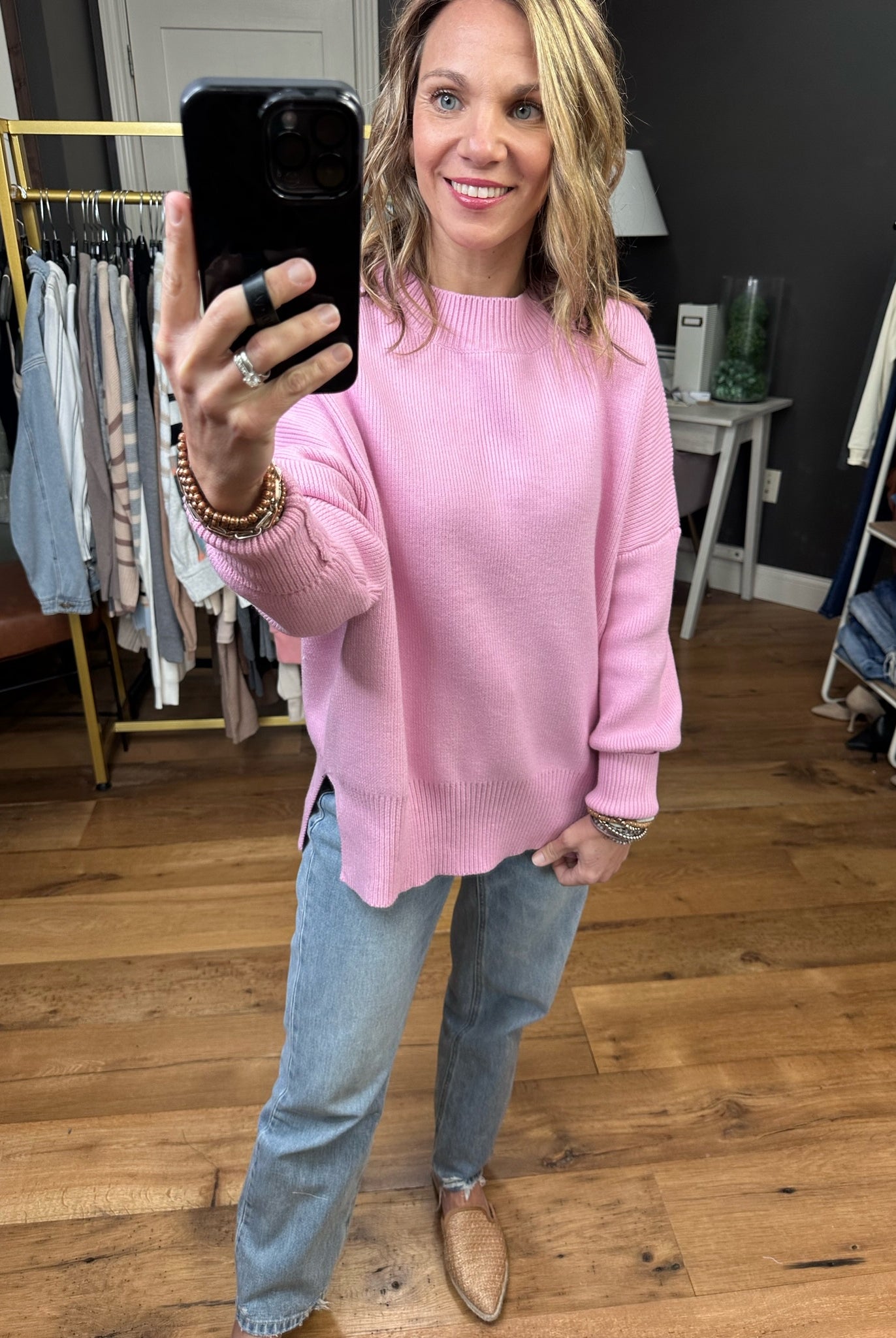 Quick Decision Ribbed Sweater With Side-Slit Detail - Multiple Options-Sweaters-Miracle F135-Anna Kaytes Boutique, Women's Fashion Boutique in Grinnell, Iowa