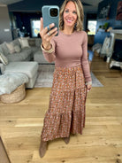 The Right Thing Tiered Floral Maxi Skirt-Les Amis-Anna Kaytes Boutique, Women's Fashion Boutique in Grinnell, Iowa
