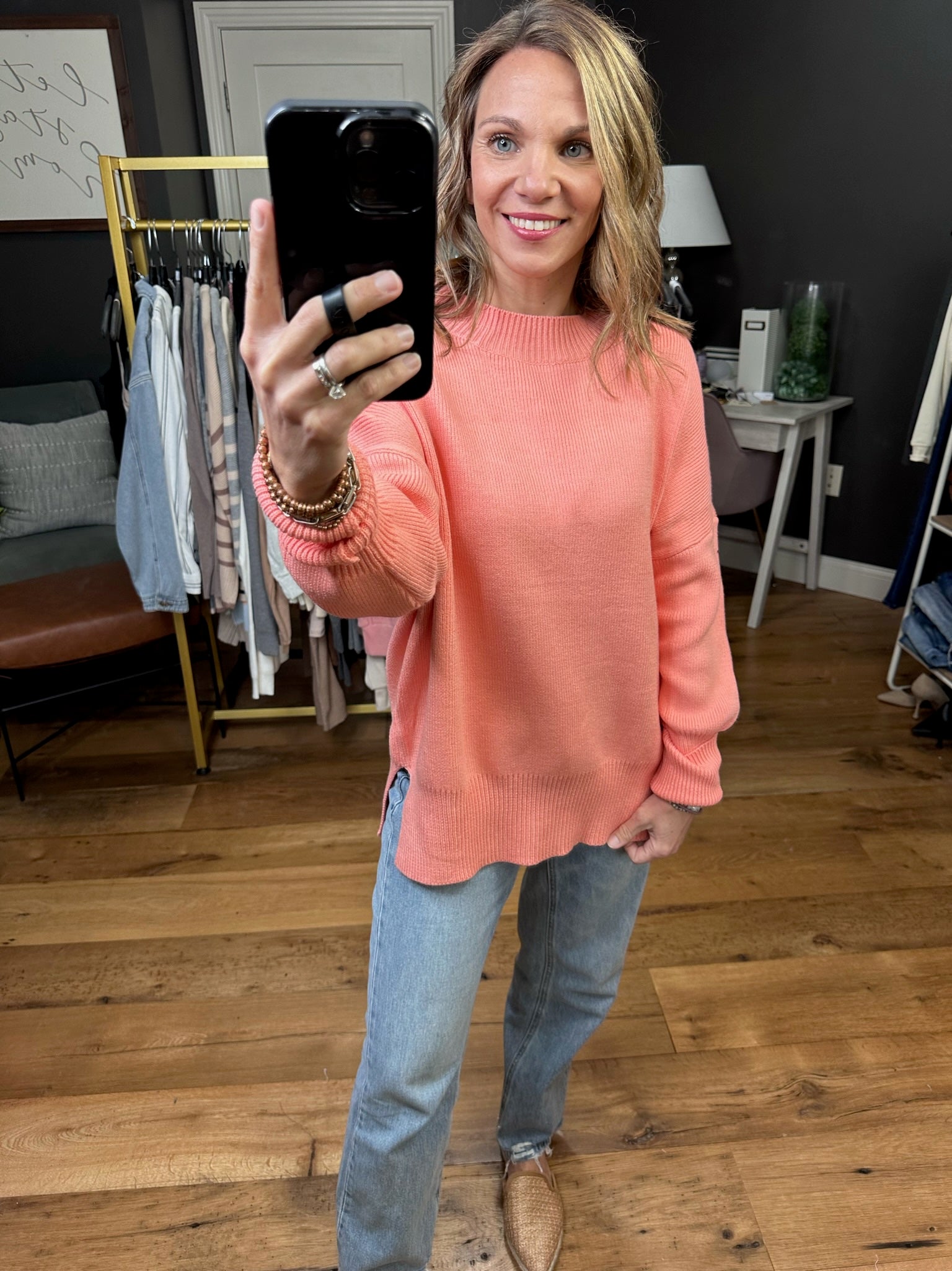 Quick Decision Ribbed Sweater With Side-Slit Detail - Multiple Options-Sweaters-Miracle F135-Anna Kaytes Boutique, Women's Fashion Boutique in Grinnell, Iowa