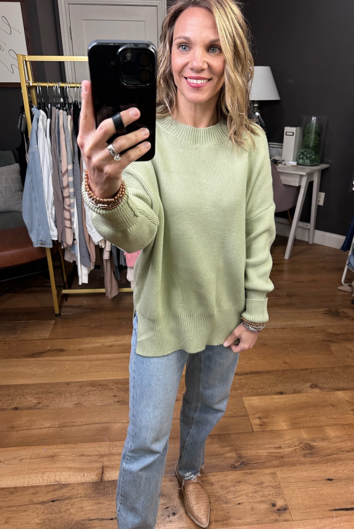Quick Decision Ribbed Sweater With Side-Slit Detail - Multiple Options-Sweaters-Miracle F135-Anna Kaytes Boutique, Women's Fashion Boutique in Grinnell, Iowa