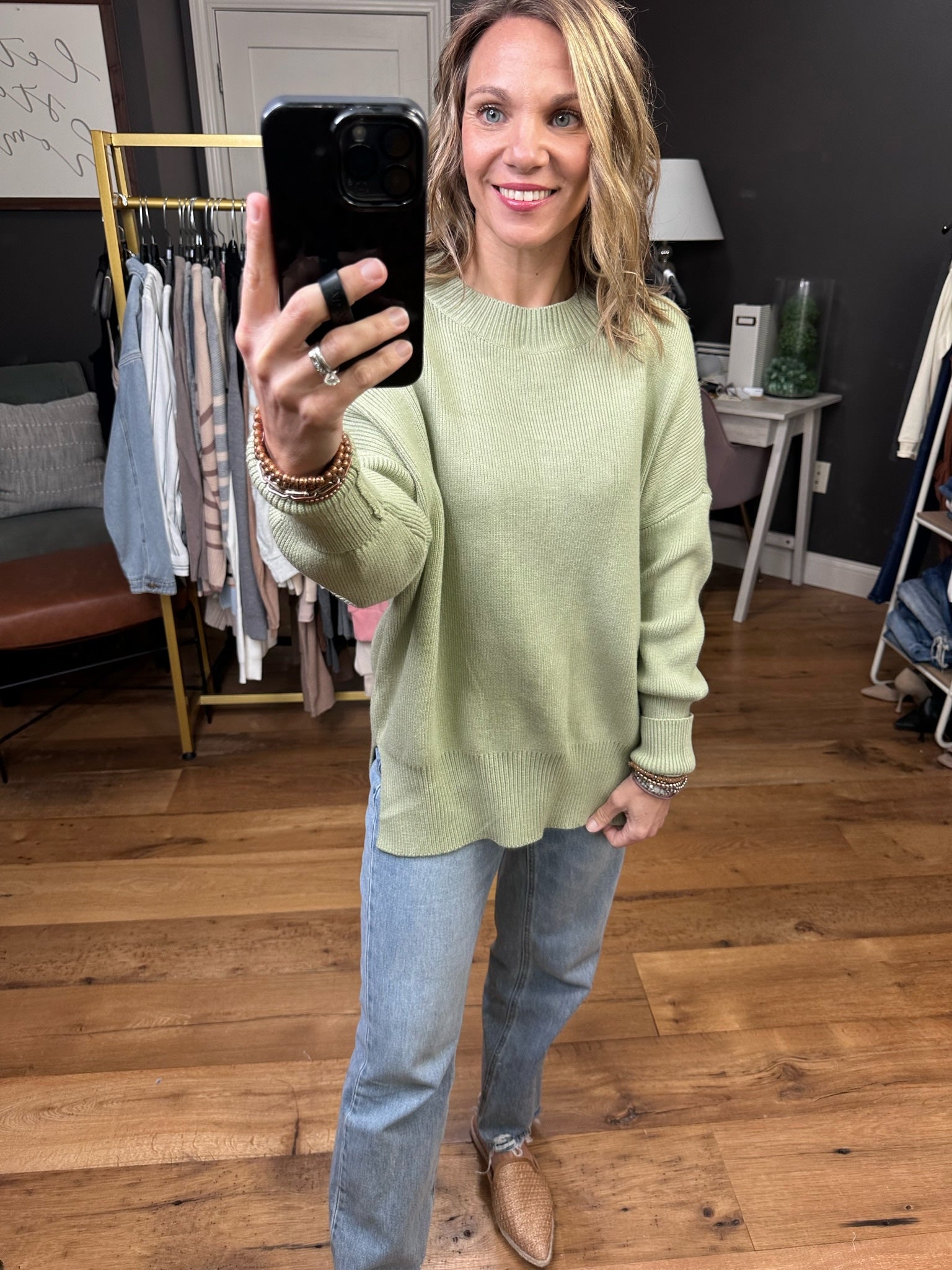 Quick Decision Ribbed Sweater With Side-Slit Detail - Multiple Options-Sweaters-Miracle F135-Anna Kaytes Boutique, Women's Fashion Boutique in Grinnell, Iowa
