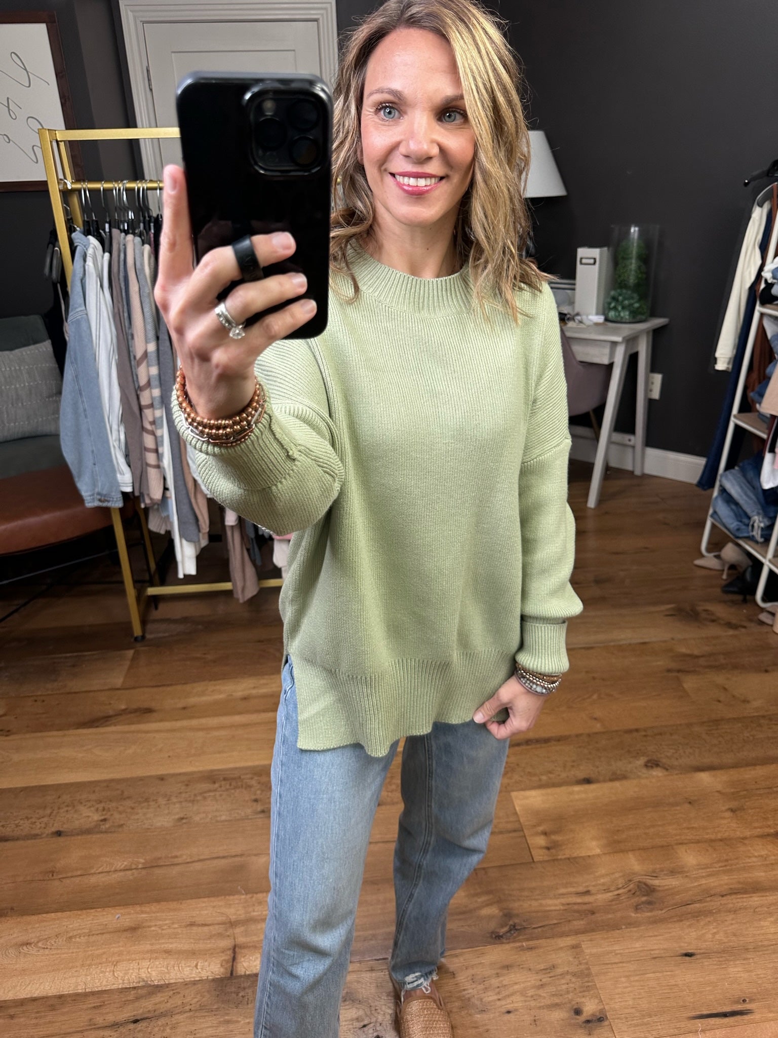 Quick Decision Ribbed Sweater With Side-Slit Detail - Multiple Options-Sweaters-Miracle F135-Anna Kaytes Boutique, Women's Fashion Boutique in Grinnell, Iowa