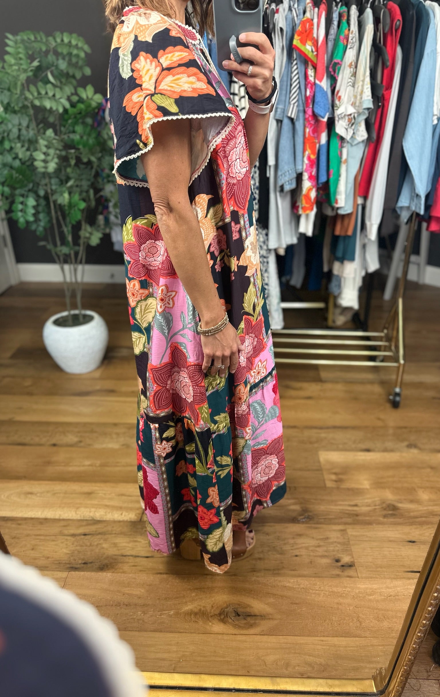 Blessed Bliss Floral Maxi Dress-Dresses-Umgee-Anna Kaytes Boutique, Women's Fashion Boutique in Grinnell, Iowa