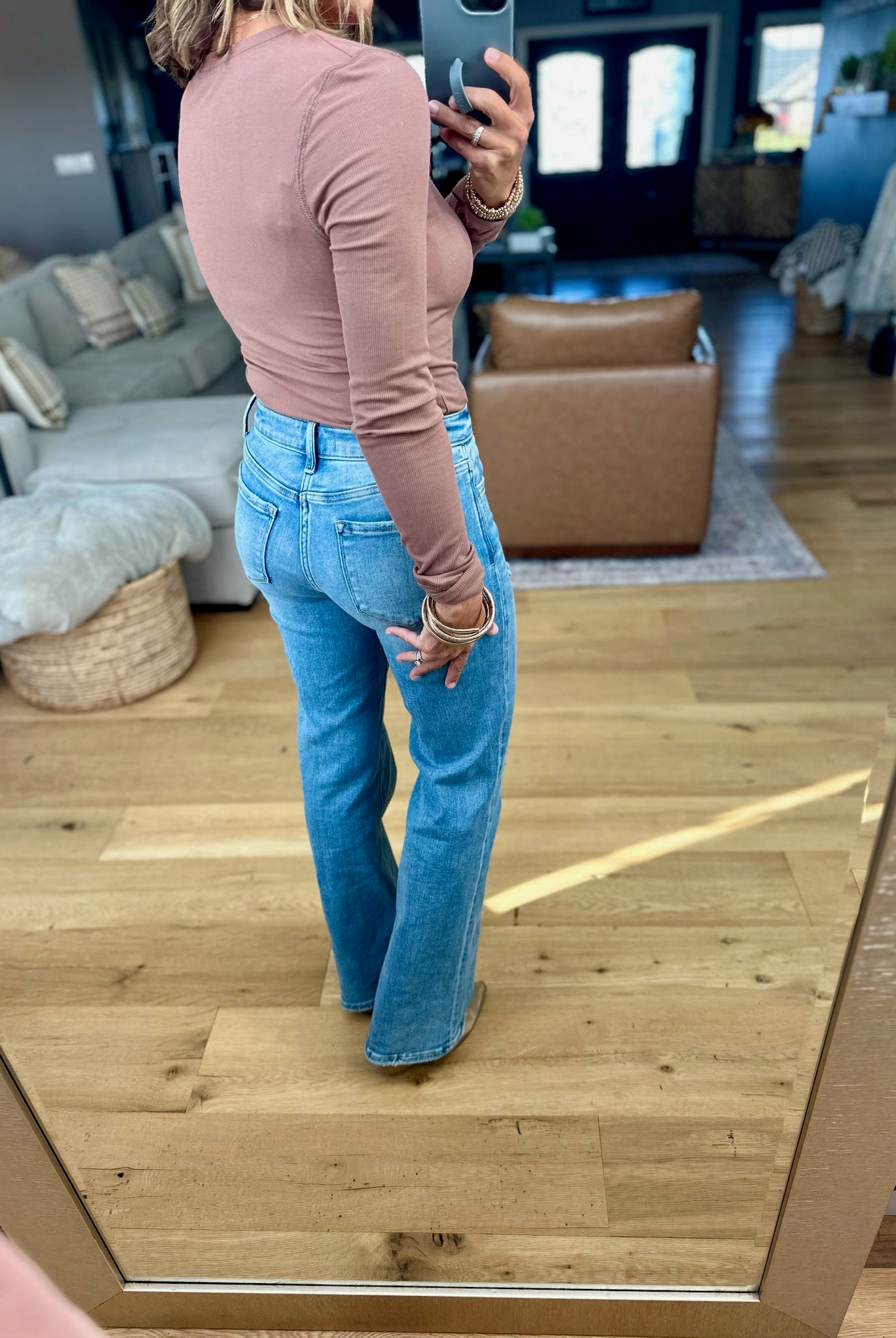 The Lennie Ribbed Long Sleeve Top-Wasabi & Mint-Anna Kaytes Boutique, Women's Fashion Boutique in Grinnell, Iowa