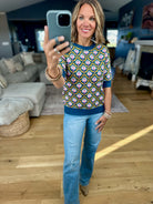 Into Dusk Peacock Knit Top-& Merci-Anna Kaytes Boutique, Women's Fashion Boutique in Grinnell, Iowa