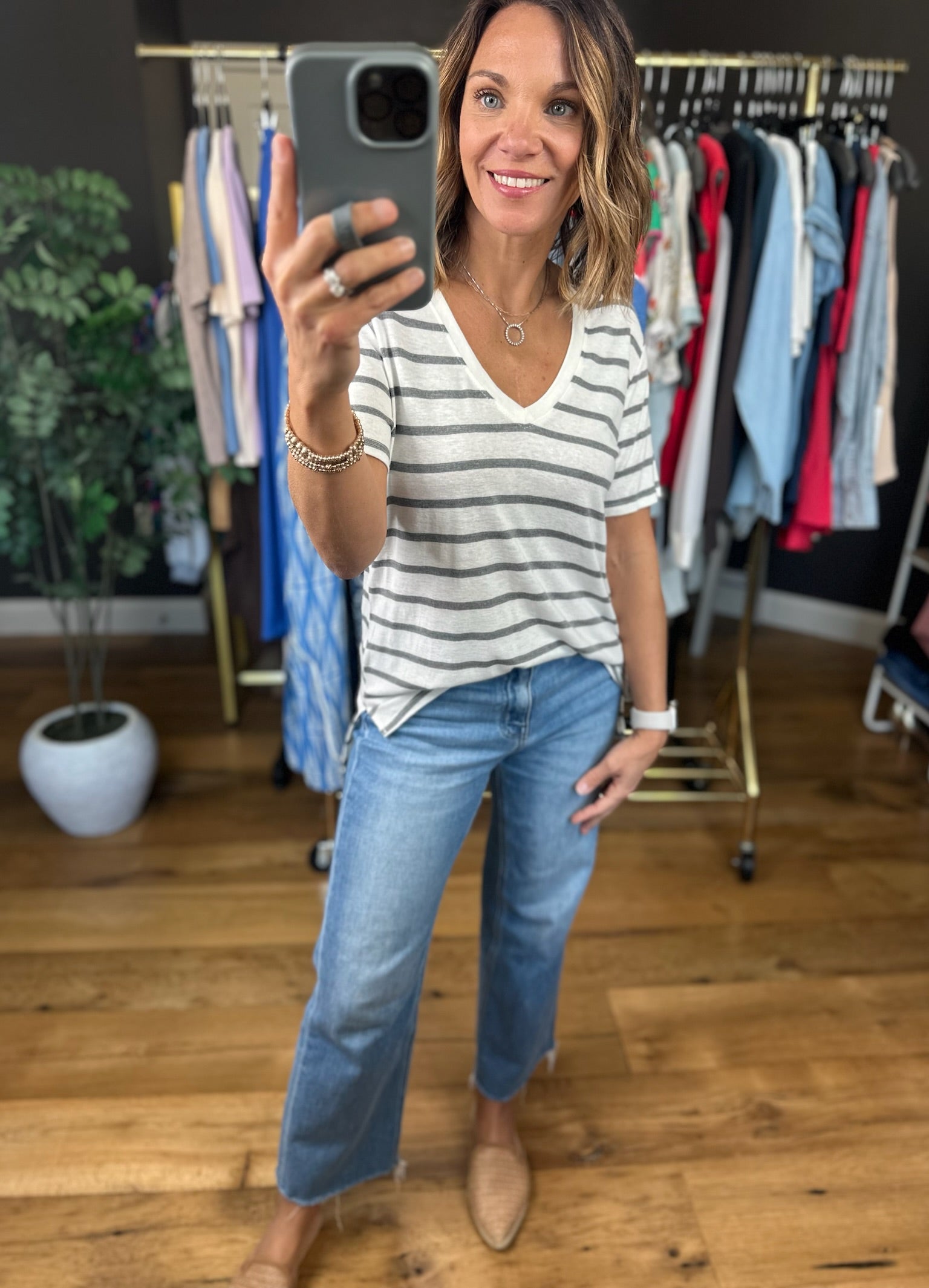 Remember The Time V-Neck Tee-Short Sleeves-Be Cool-Anna Kaytes Boutique, Women's Fashion Boutique in Grinnell, Iowa