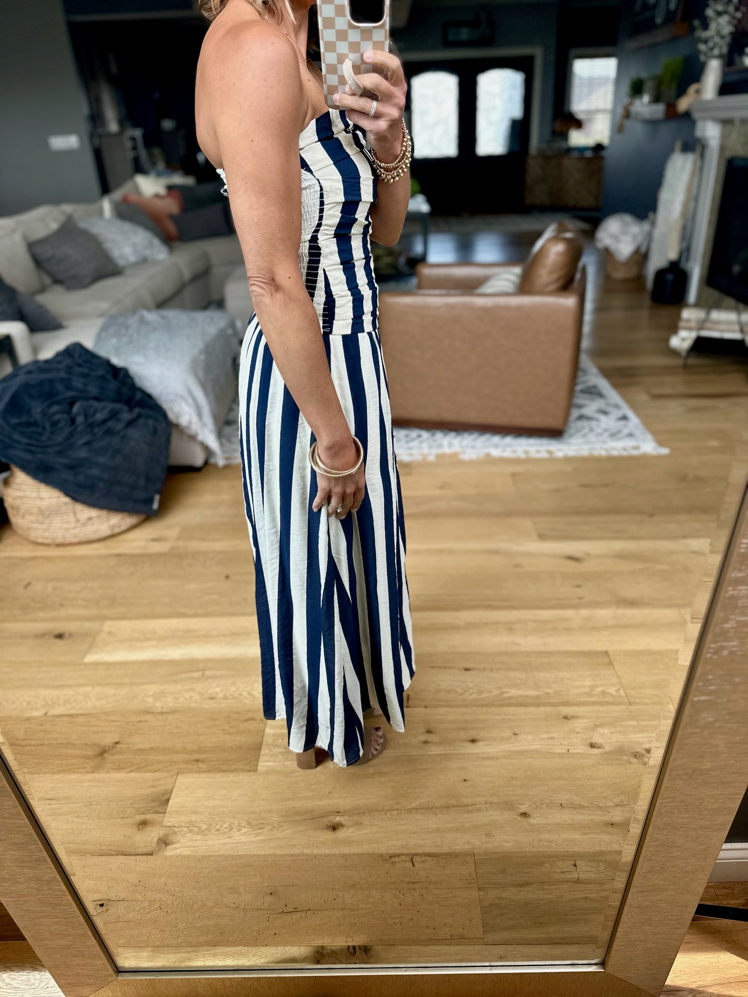 Little By Little Striped Dress - Navy-Blu Pepper-Anna Kaytes Boutique, Women's Fashion Boutique in Grinnell, Iowa