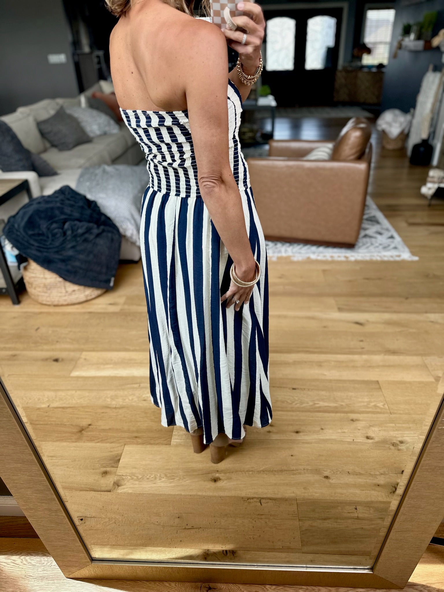 Little By Little Striped Dress - Navy-Blu Pepper-Anna Kaytes Boutique, Women's Fashion Boutique in Grinnell, Iowa