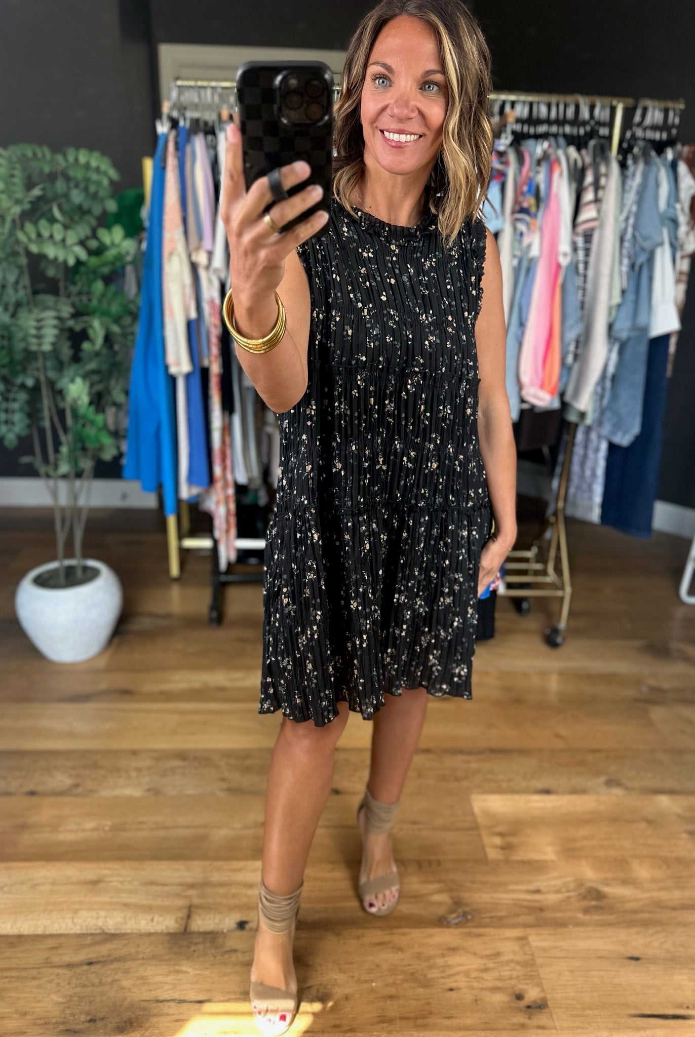 The Right Side Of Us Floral Tiered Dress-Dresses-Easel-Anna Kaytes Boutique, Women's Fashion Boutique in Grinnell, Iowa