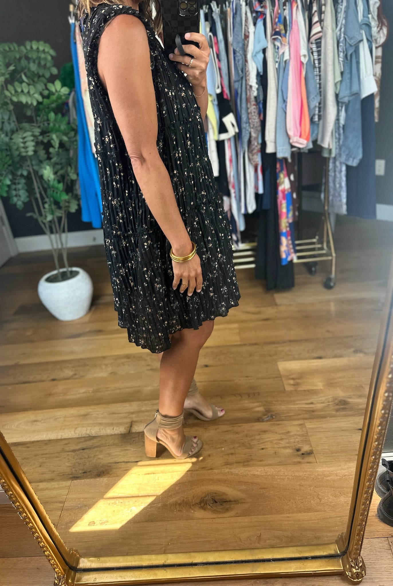 The Right Side Of Us Floral Tiered Dress-Dresses-Easel-Anna Kaytes Boutique, Women's Fashion Boutique in Grinnell, Iowa