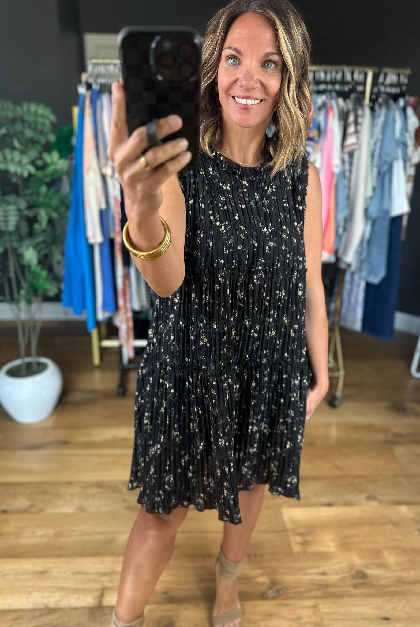 The Right Side Of Us Floral Tiered Dress-Dresses-Easel-Anna Kaytes Boutique, Women's Fashion Boutique in Grinnell, Iowa
