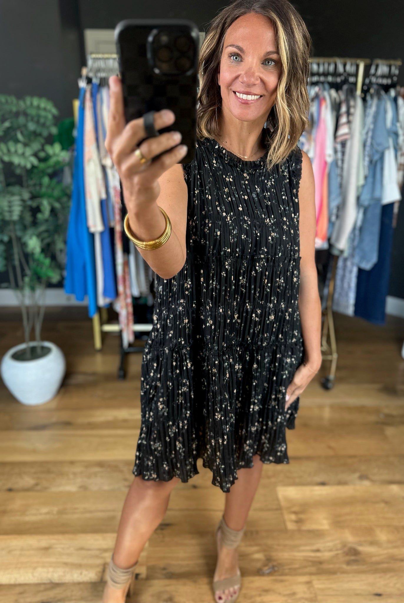 The Right Side Of Us Floral Tiered Dress-Dresses-Easel-Anna Kaytes Boutique, Women's Fashion Boutique in Grinnell, Iowa