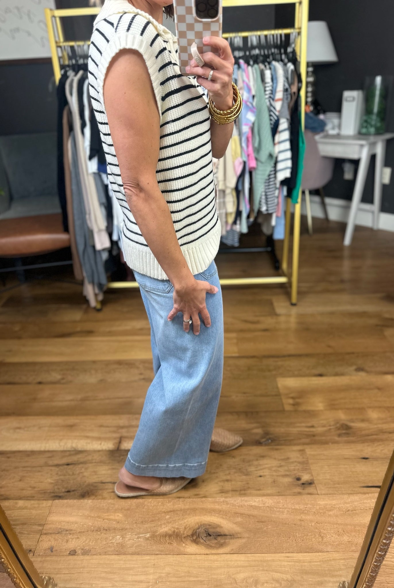 This Opportunity Collared Knit - Cream/Black-Wishlist-Anna Kaytes Boutique, Women's Fashion Boutique in Grinnell, Iowa