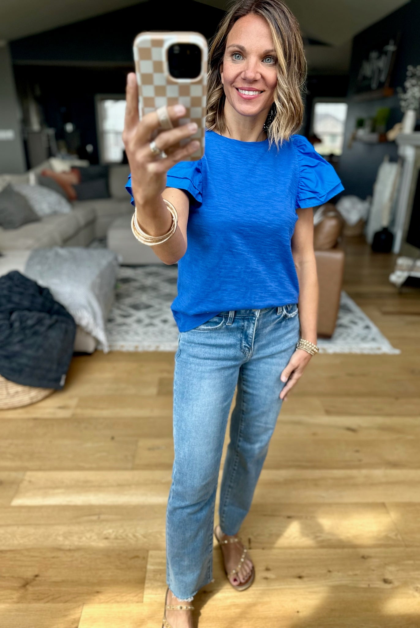 Right Back Here Flutter-Sleeve Top - Multiple Options-THML-Anna Kaytes Boutique, Women's Fashion Boutique in Grinnell, Iowa