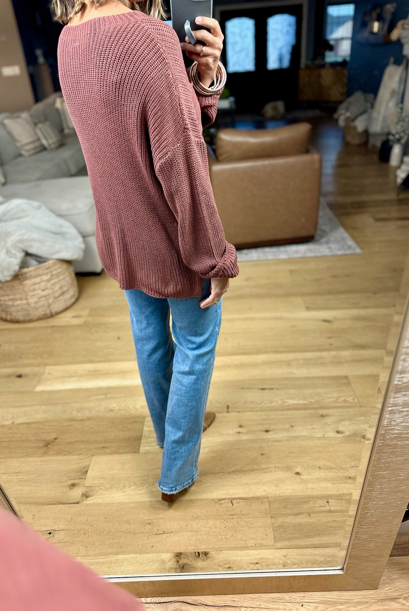 Wondering Why Knit Pocket Sweater-sweater-Wishlist-Anna Kaytes Boutique, Women's Fashion Boutique in Grinnell, Iowa