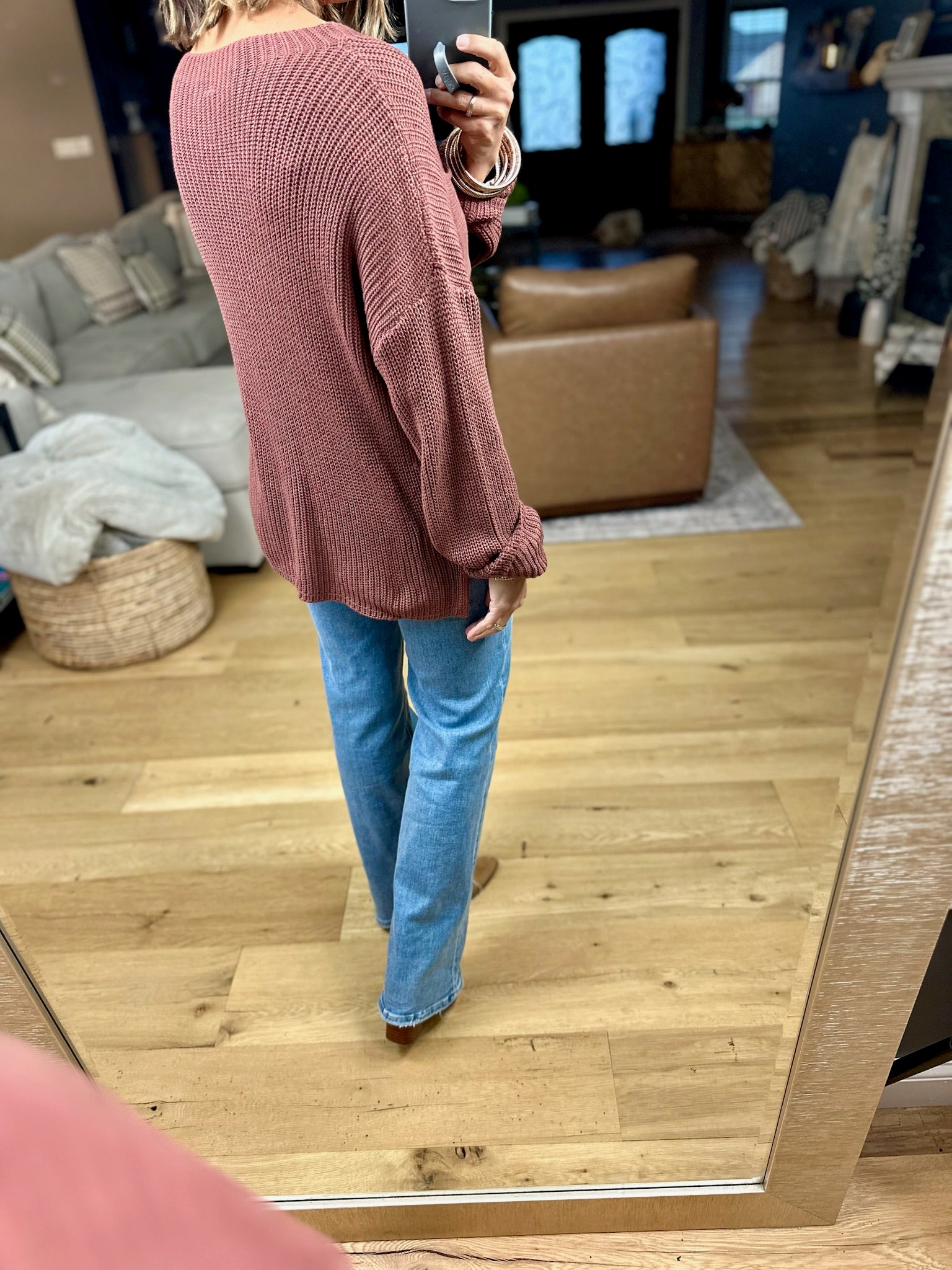 Wondering Why Knit Pocket Sweater-sweater-Wishlist-Anna Kaytes Boutique, Women's Fashion Boutique in Grinnell, Iowa