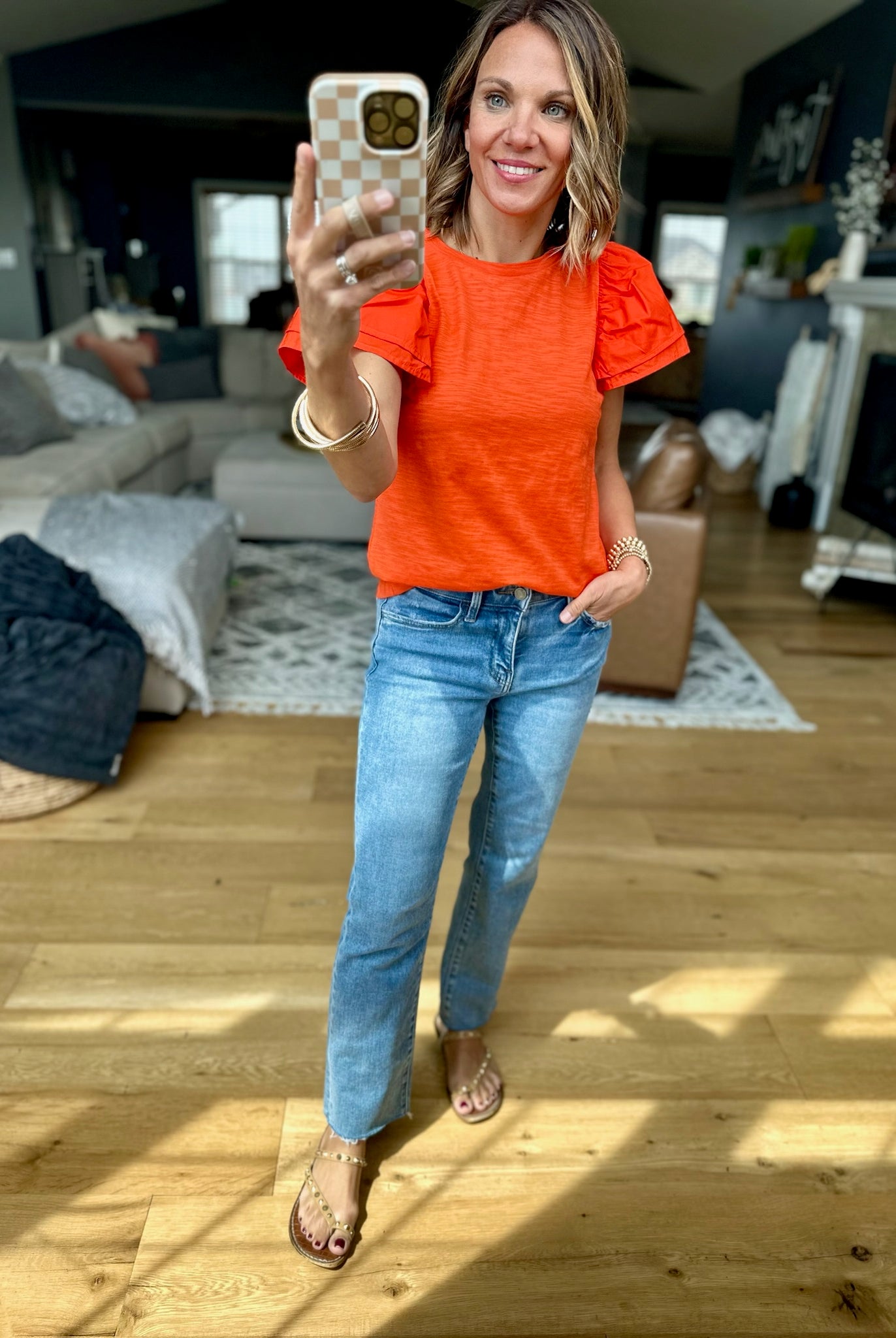 Right Back Here Flutter-Sleeve Top - Multiple Options-THML-Anna Kaytes Boutique, Women's Fashion Boutique in Grinnell, Iowa