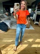 Right Back Here Flutter-Sleeve Top - Multiple Options-THML-Anna Kaytes Boutique, Women's Fashion Boutique in Grinnell, Iowa