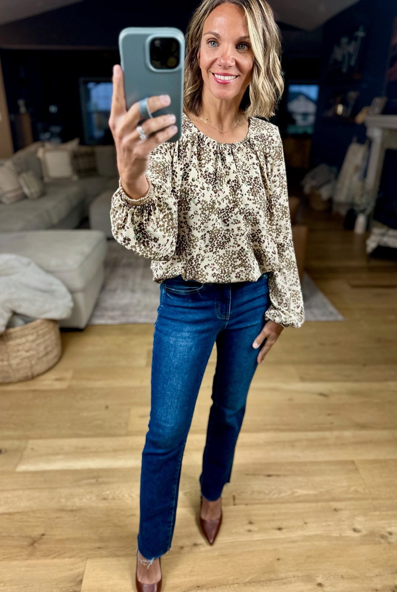 Until The End Floral Flowy Top-Les Amis-Anna Kaytes Boutique, Women's Fashion Boutique in Grinnell, Iowa