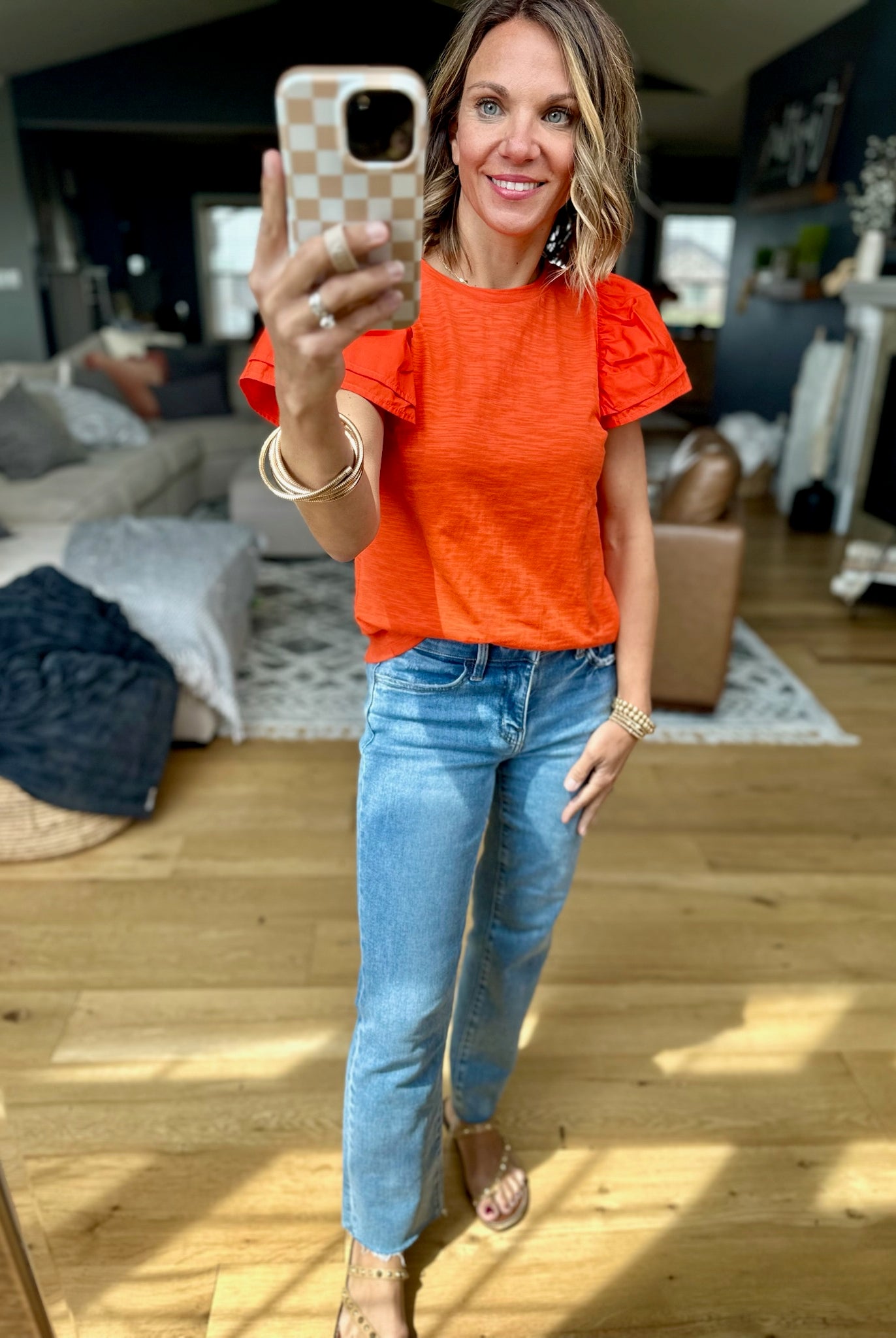 Right Back Here Flutter-Sleeve Top - Multiple Options-THML-Anna Kaytes Boutique, Women's Fashion Boutique in Grinnell, Iowa